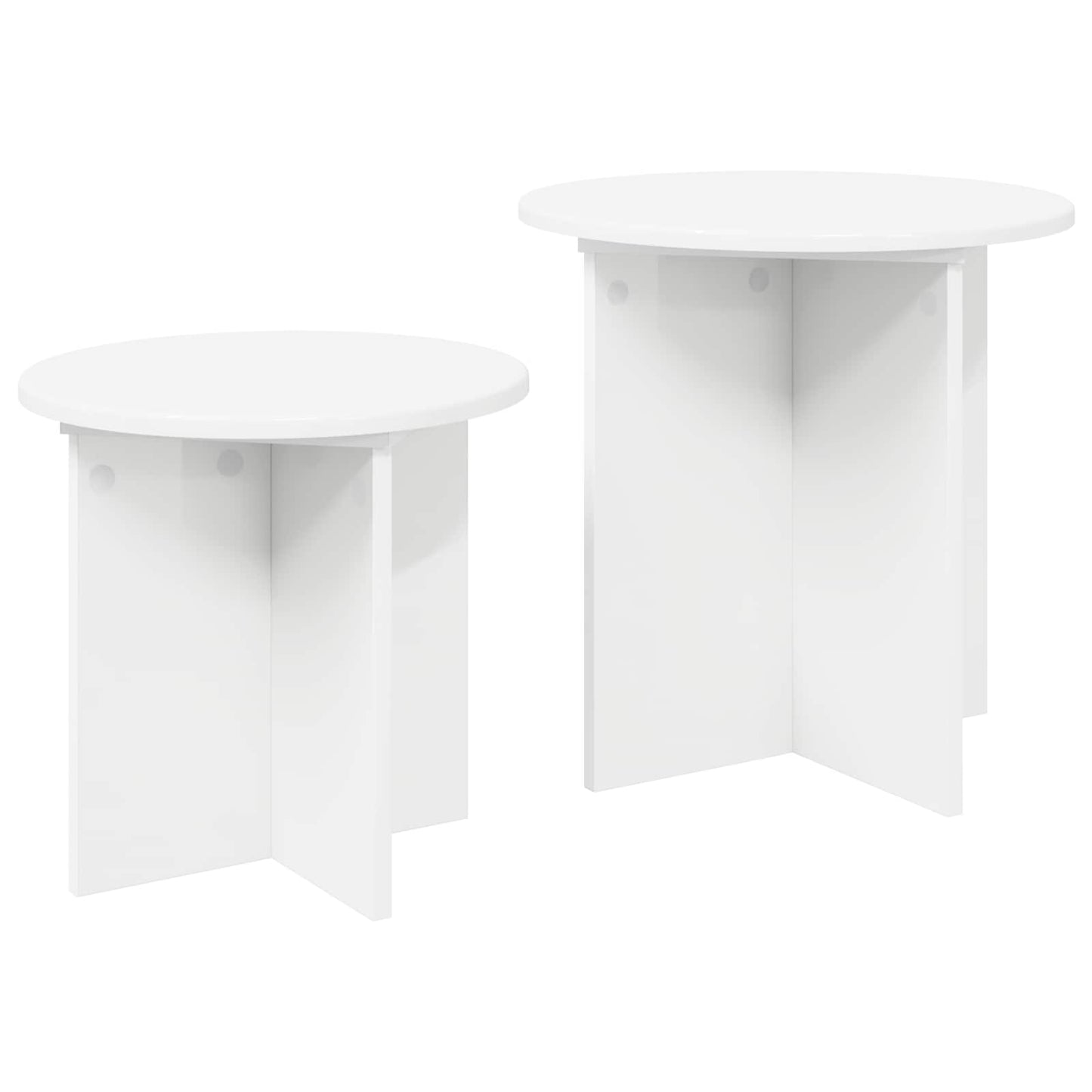 Beistelltisch-Set 2 stk. Ø 45 x 45 cm Holzwerkstoff