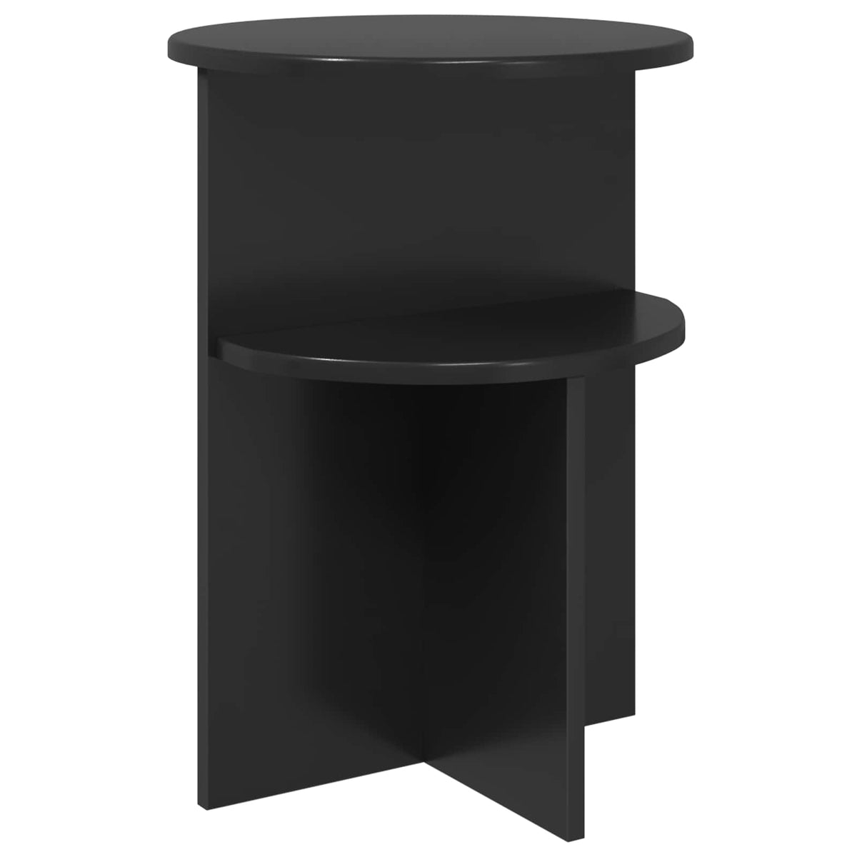 Beistelltisch Schwarz Ø 39,5 x 55 cm Holzwerkstoff