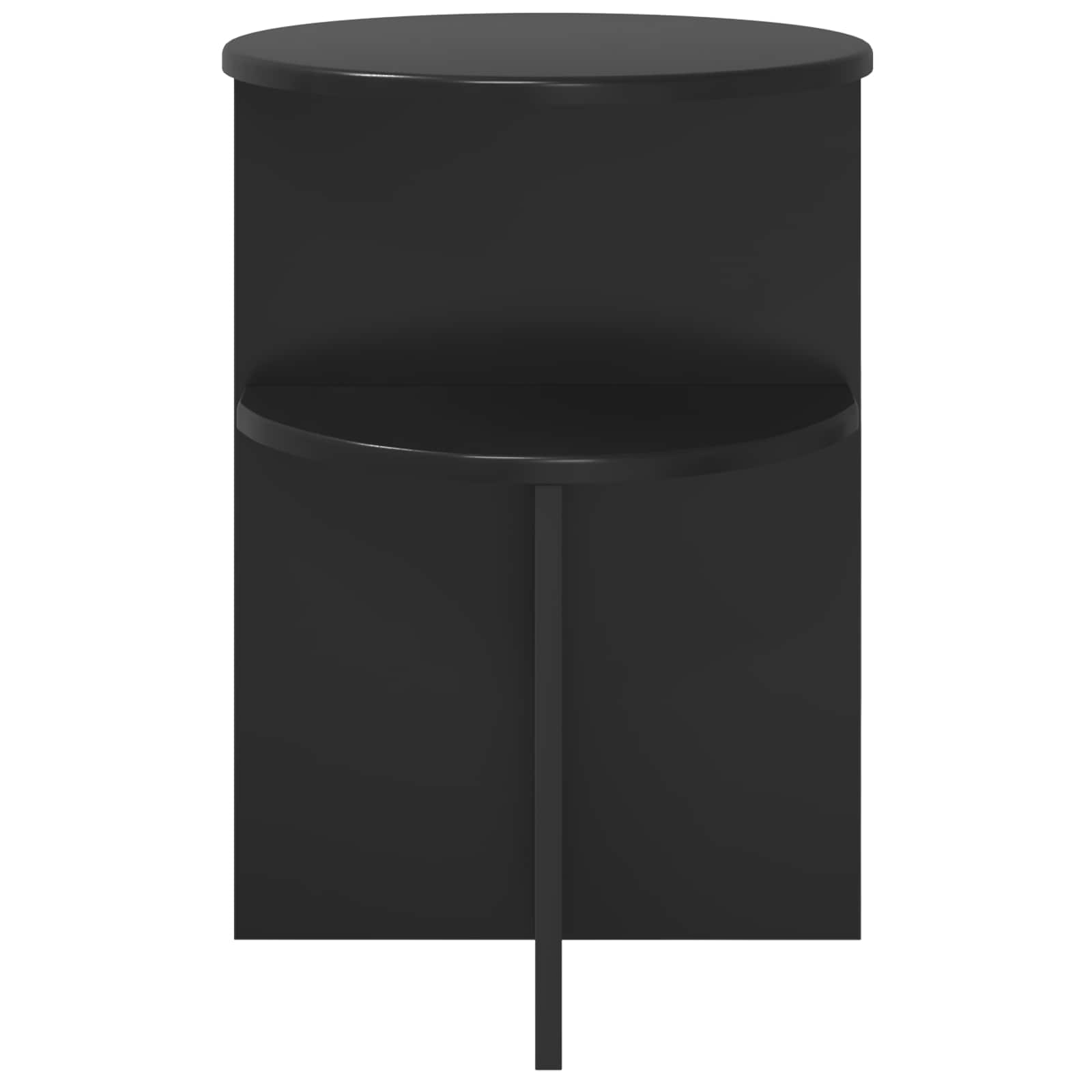 Beistelltisch Schwarze Eiche Ø 39,5 x 55 cm Holzwerkstoff
