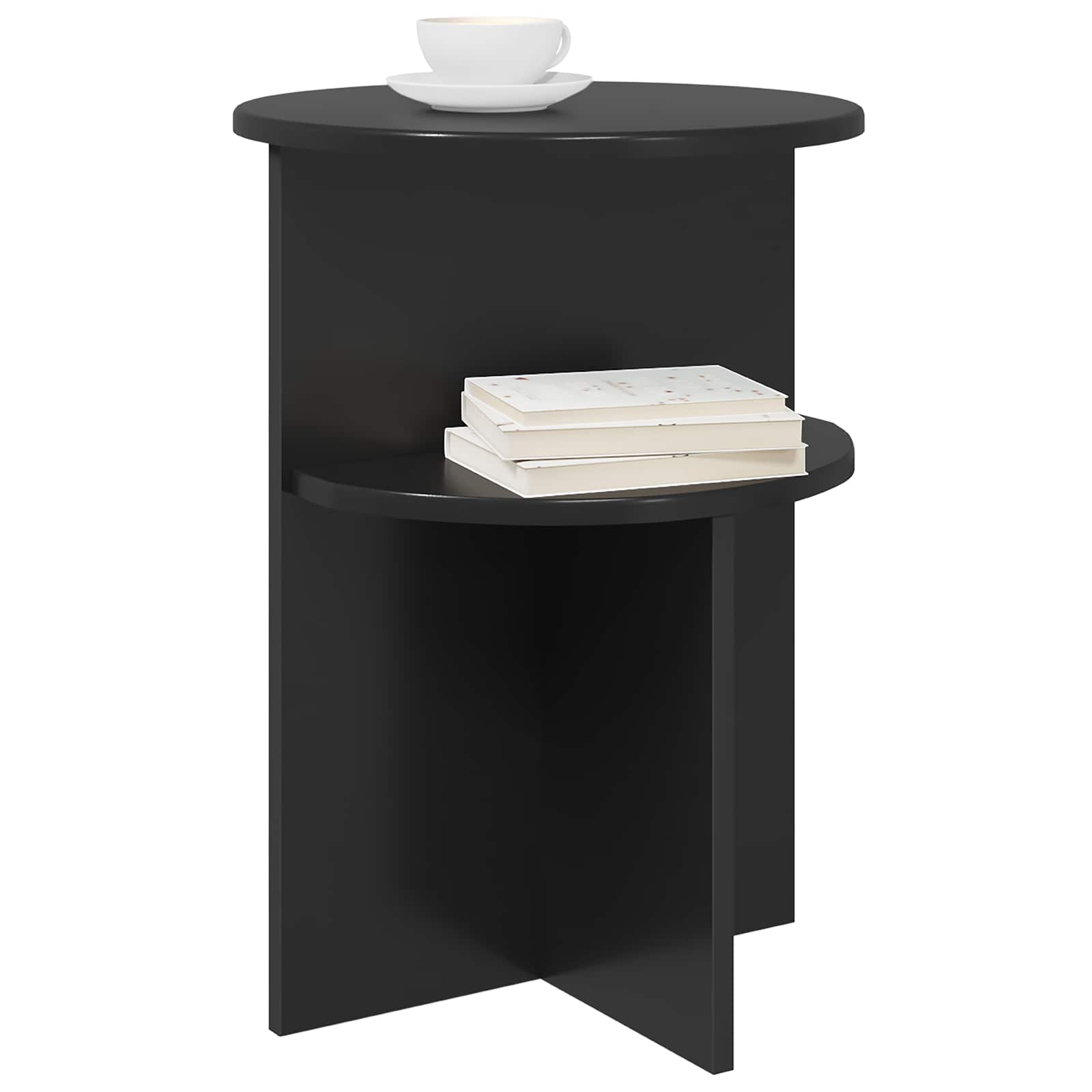 Beistelltisch Schwarze Eiche Ø 39,5 x 55 cm Holzwerkstoff