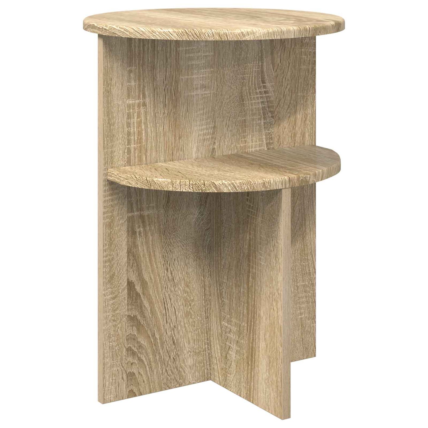 Beistelltisch Sonoma-Eiche Ø 39,5 x 55 cm Holzwerkstoff