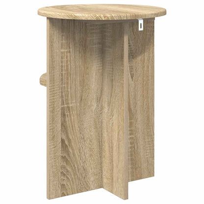 Beistelltisch Sonoma-Eiche Ø 39,5 x 55 cm Holzwerkstoff