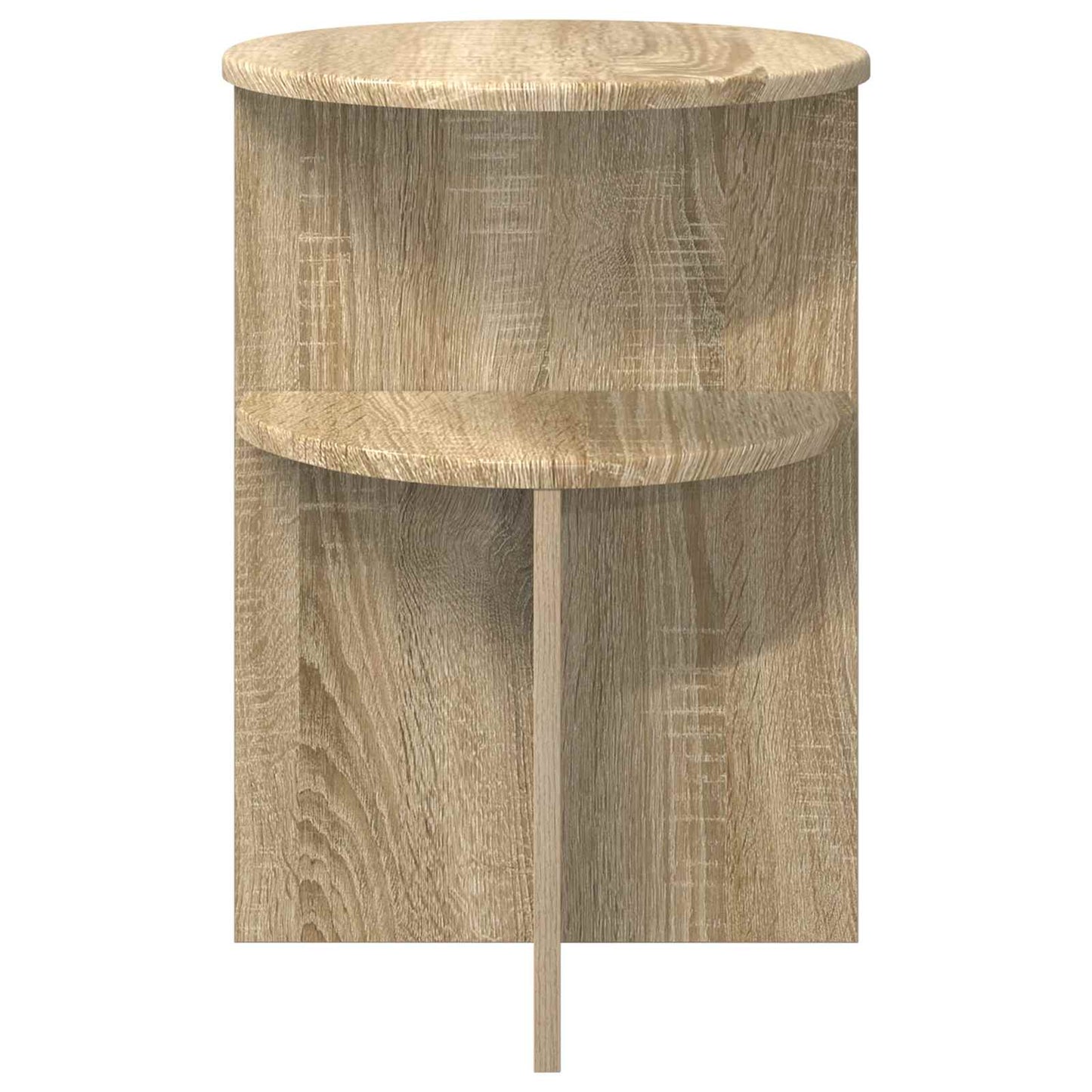 Beistelltisch Sonoma-Eiche Ø 39,5 x 55 cm Holzwerkstoff