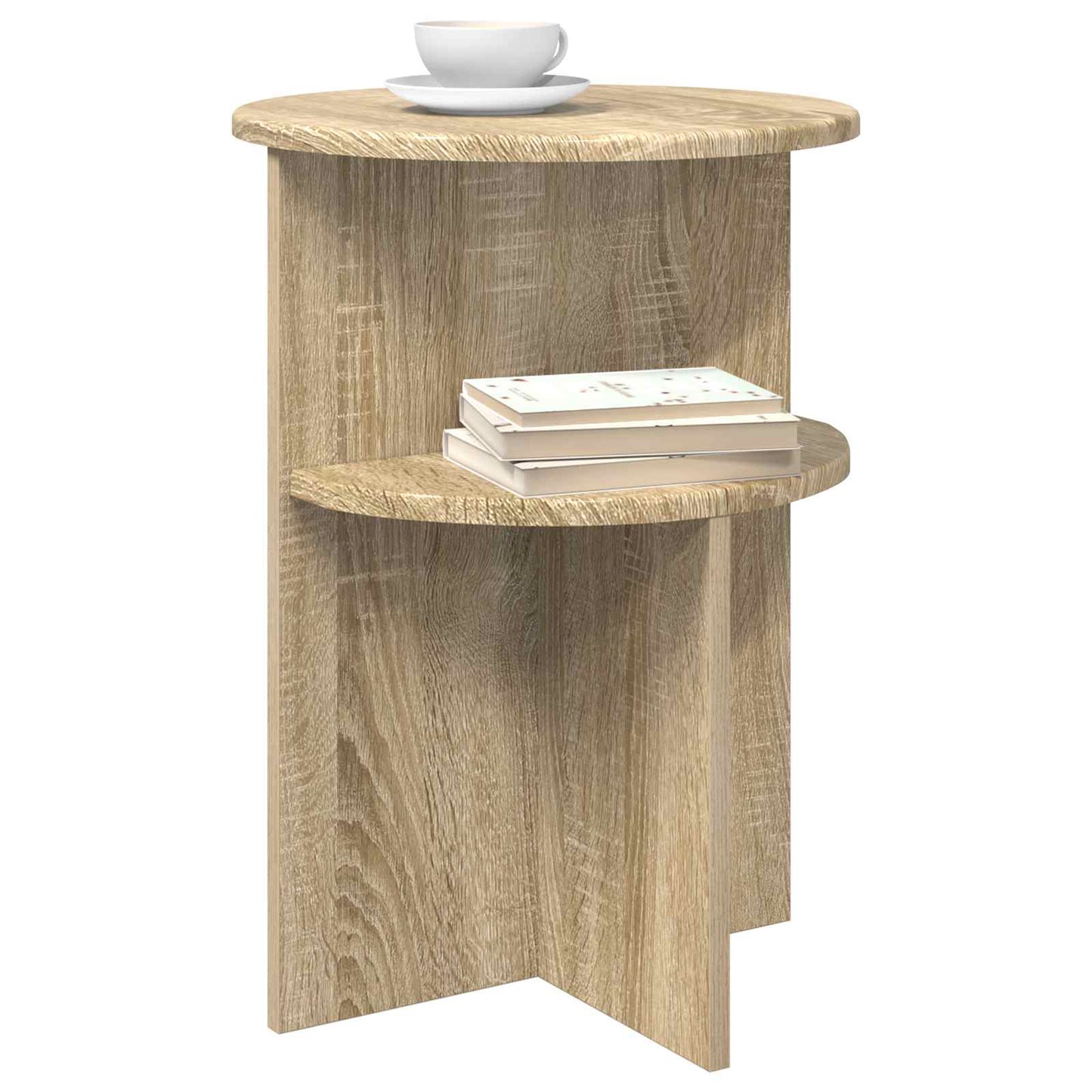 Beistelltisch Sonoma-Eiche Ø 39,5 x 55 cm Holzwerkstoff