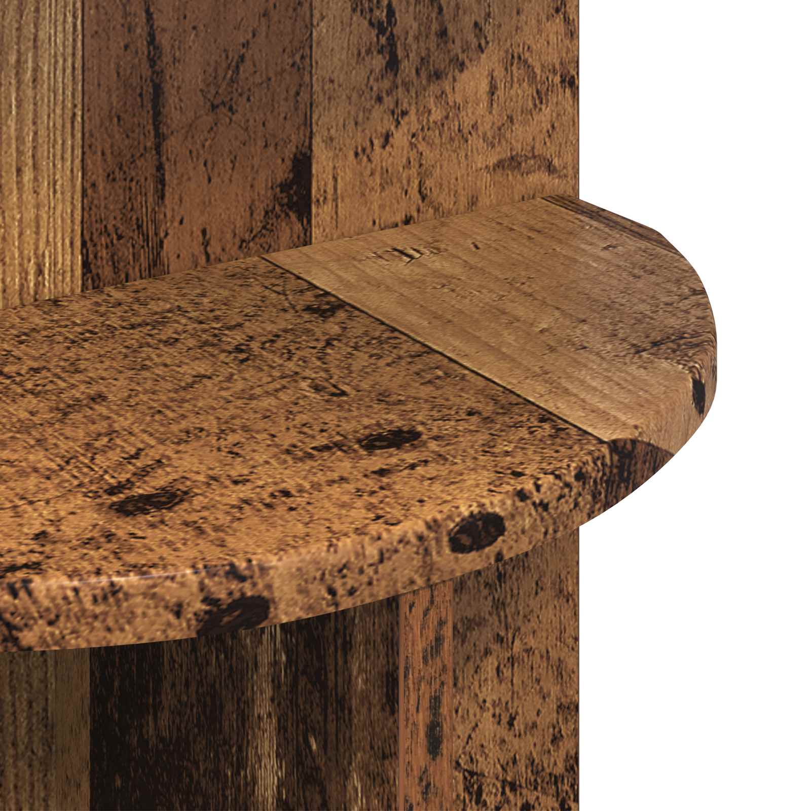 Beistelltisch mit Speicher Altholz Ø 39,5 x 55 cm Holzwerkstoff