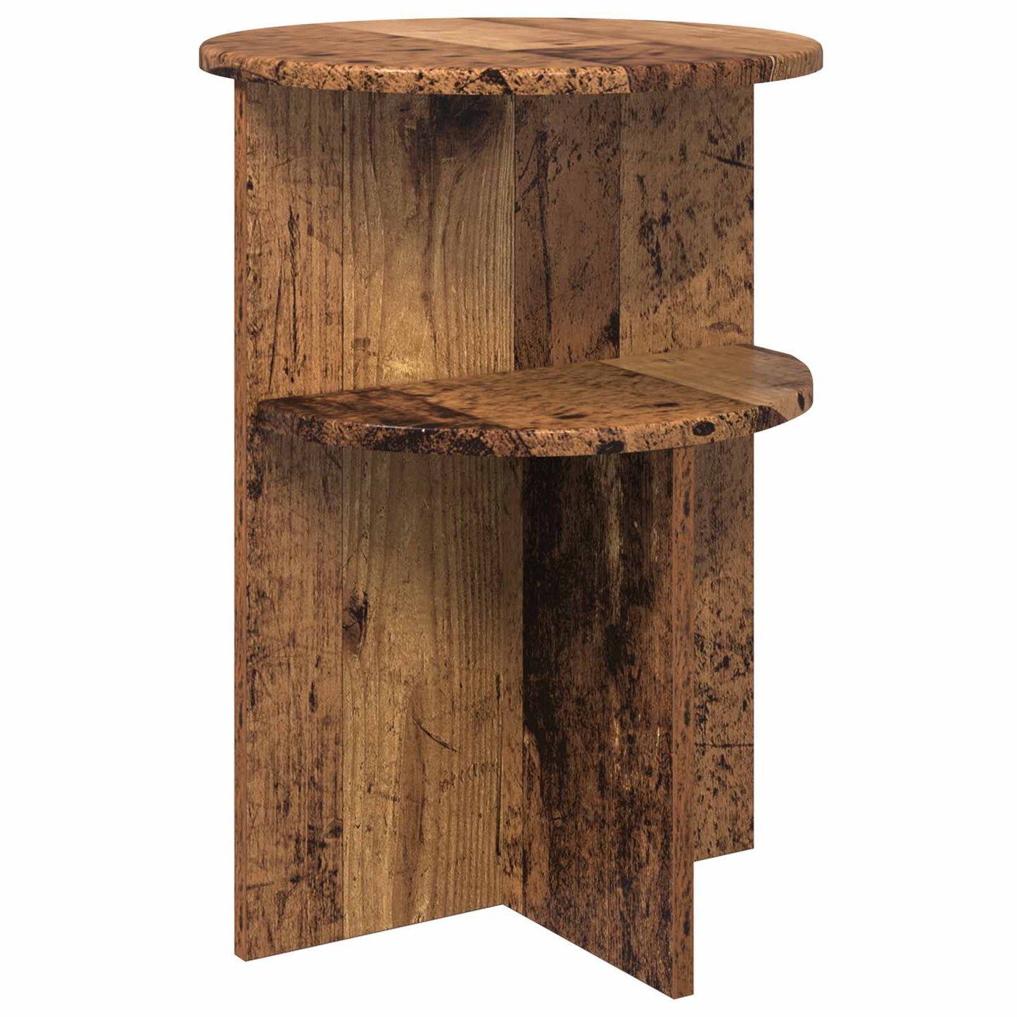 Beistelltisch mit Speicher Altholz Ø 39,5 x 55 cm Holzwerkstoff
