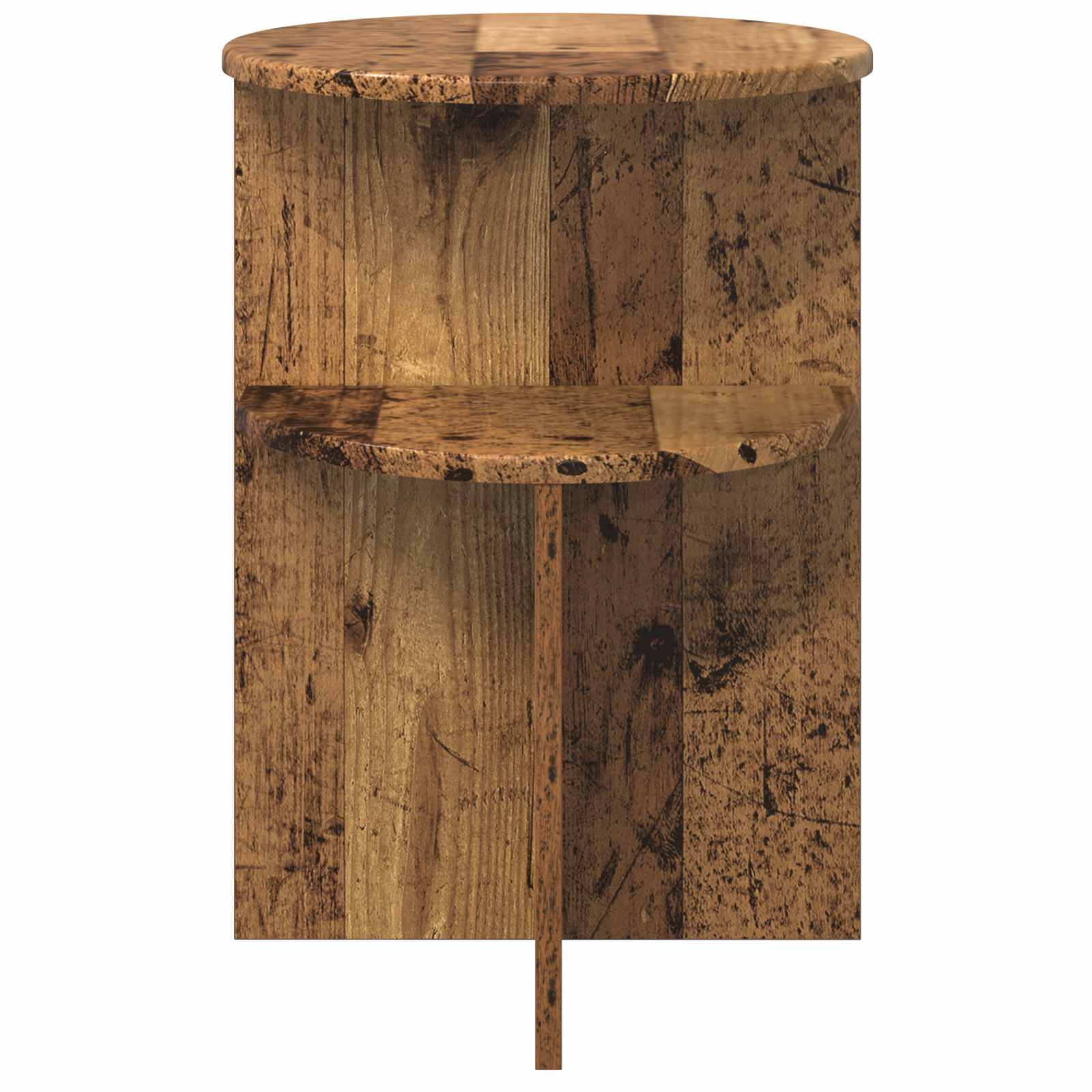 Beistelltisch mit Speicher Altholz Ø 39,5 x 55 cm Holzwerkstoff