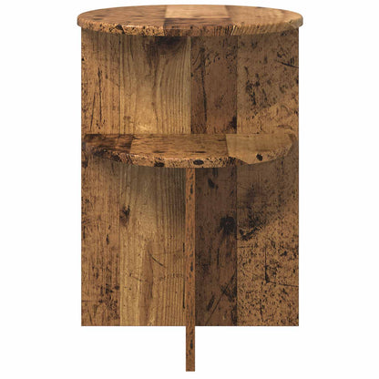 Beistelltisch mit Speicher Altholz Ø 39,5 x 55 cm Holzwerkstoff
