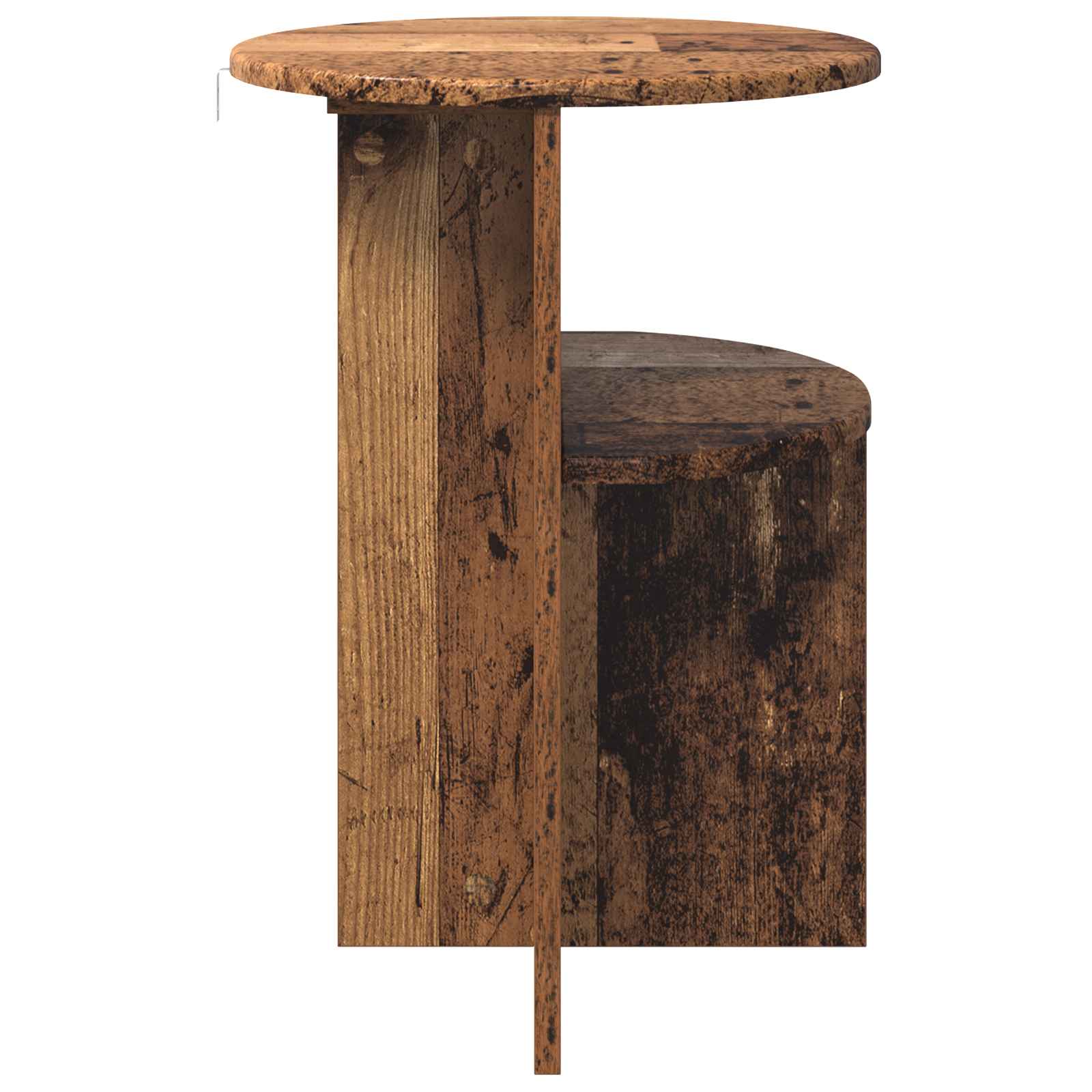 Beistelltisch mit Speicher Altholz Ø 39,5 x 55 cm Holzwerkstoff