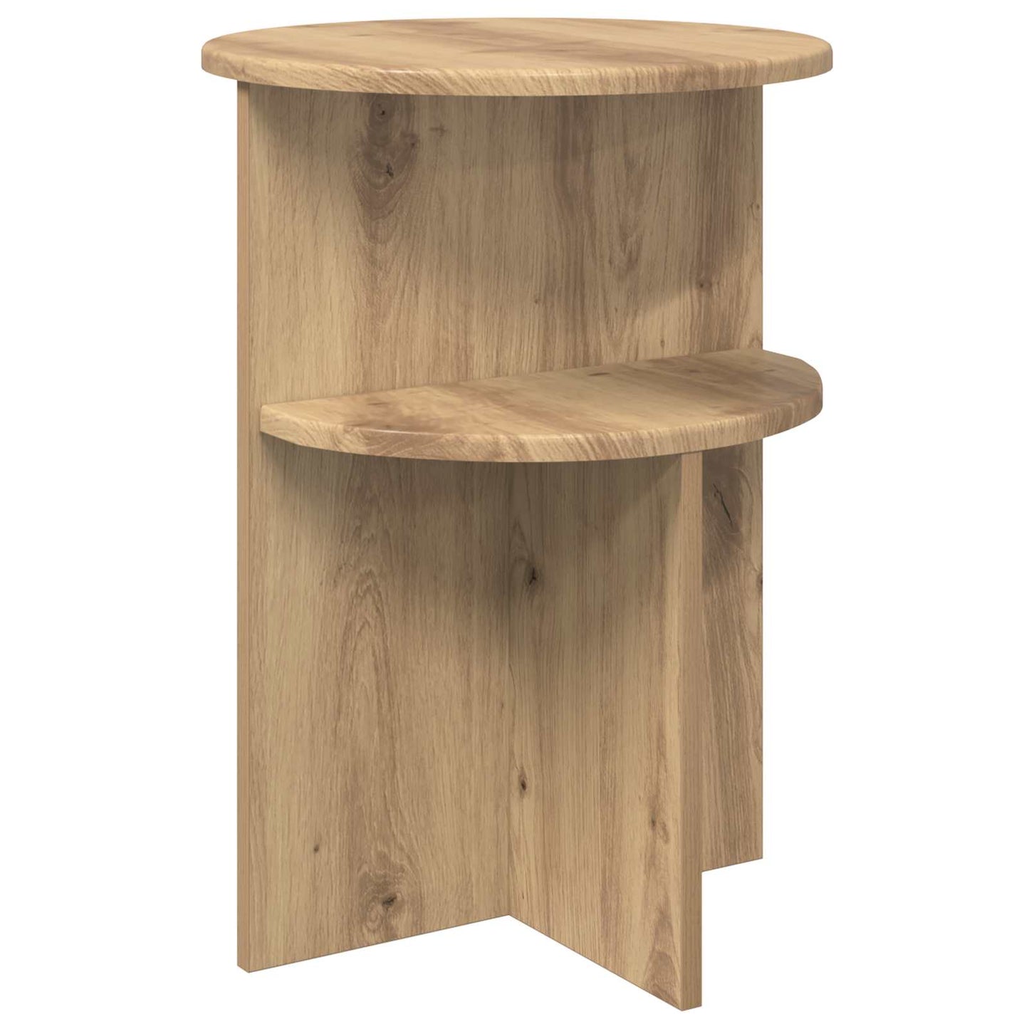 Beistelltisch Artisan-Eiche Ø 39,5 x 55 cm Holzwerkstoff