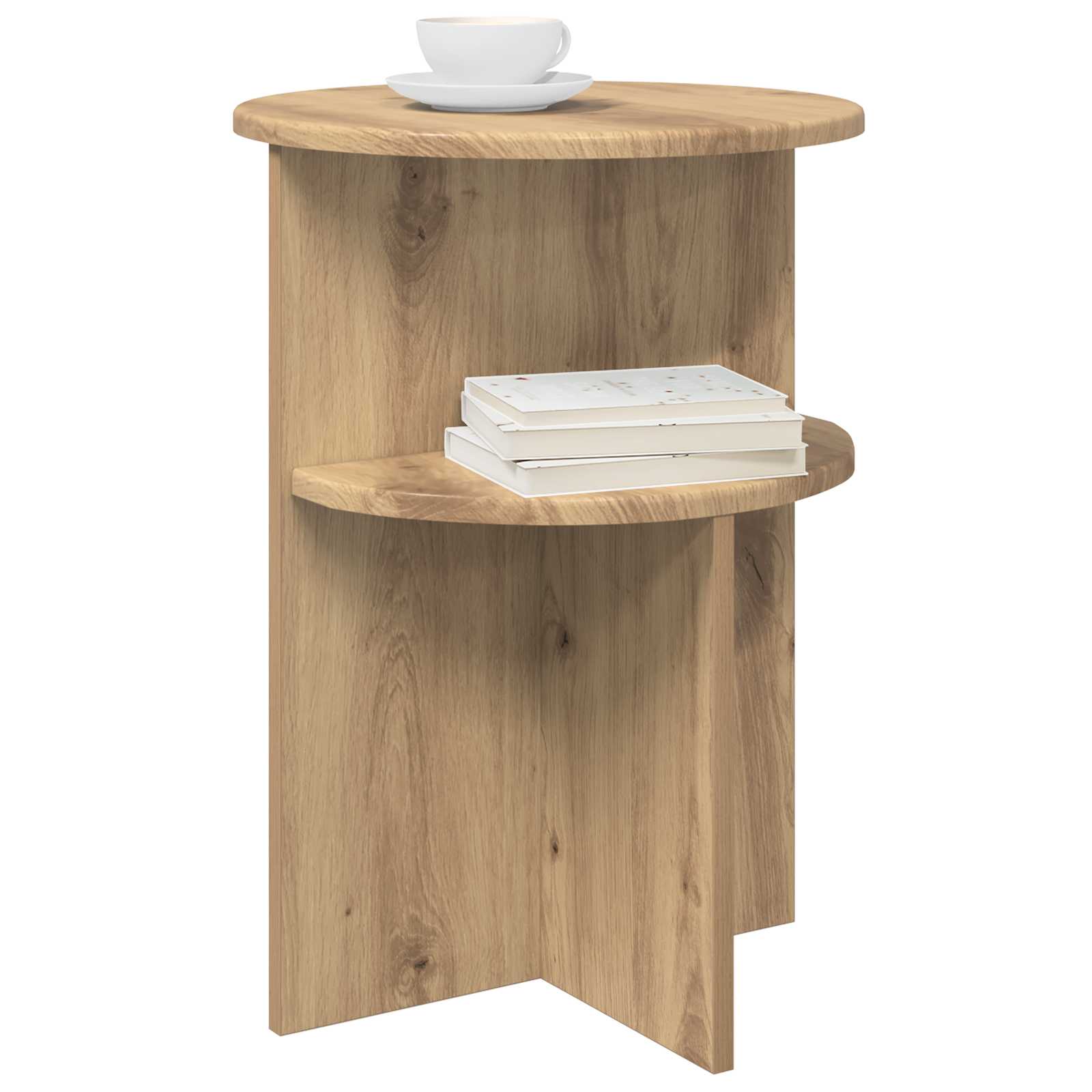 Beistelltisch Artisan-Eiche Ø 39,5 x 55 cm Holzwerkstoff