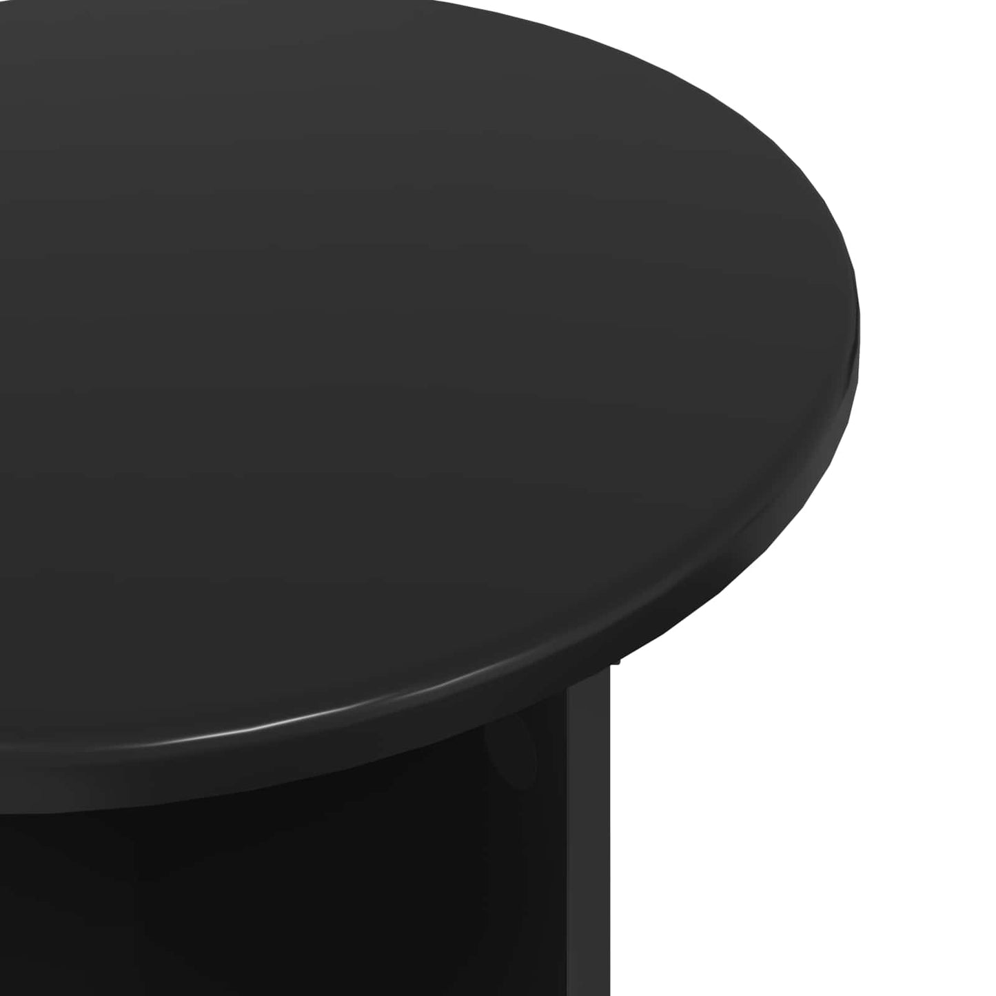 Beistelltisch-Set 2 Stk. Schwarz Eichen-Optik Ø 45 x 35 cm