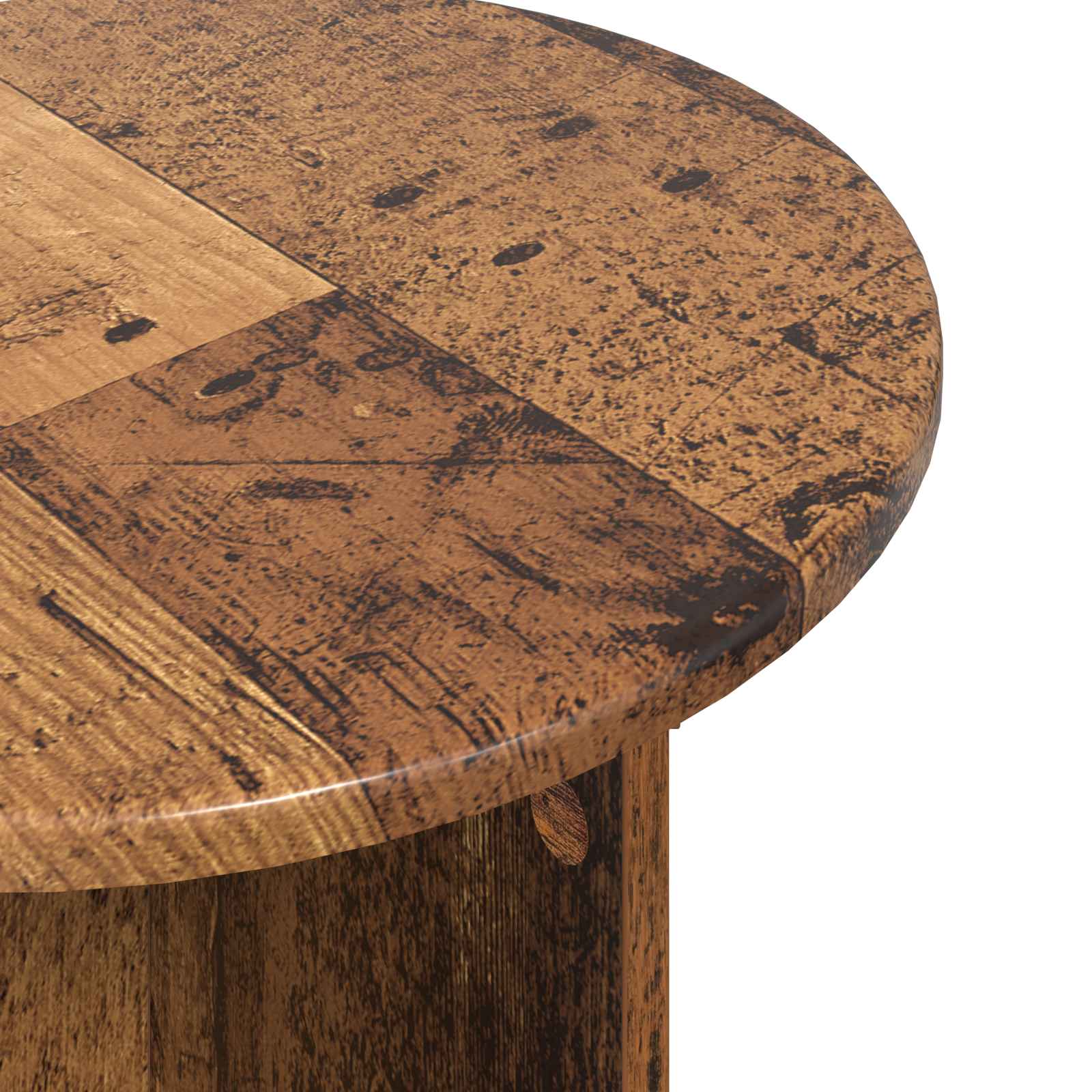 Beistelltisch-Set 2 Stk. Altholz Ø 45 x 35 cm Holzwerkstoff