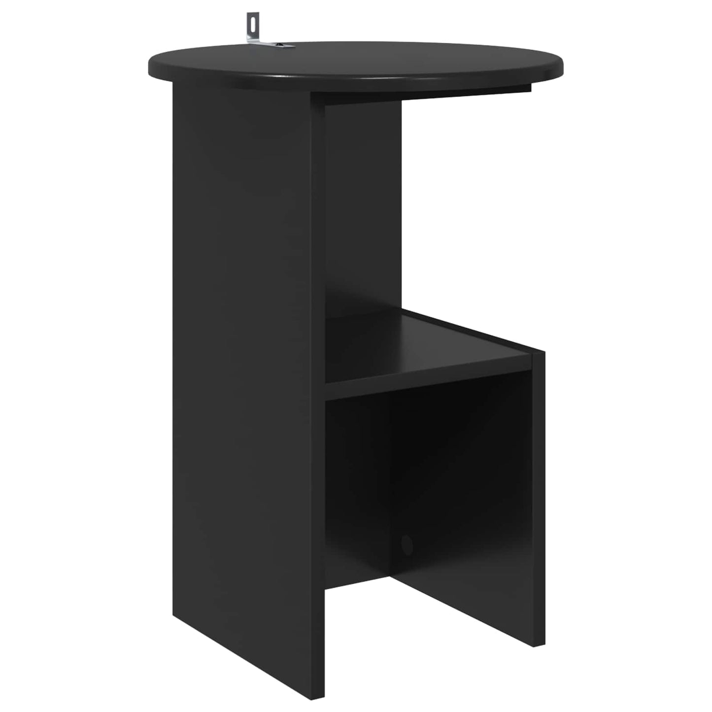 Beistelltisch Schwarz Eichen-Optik Ø 39,5 x 55 cm Holzwerkstoff