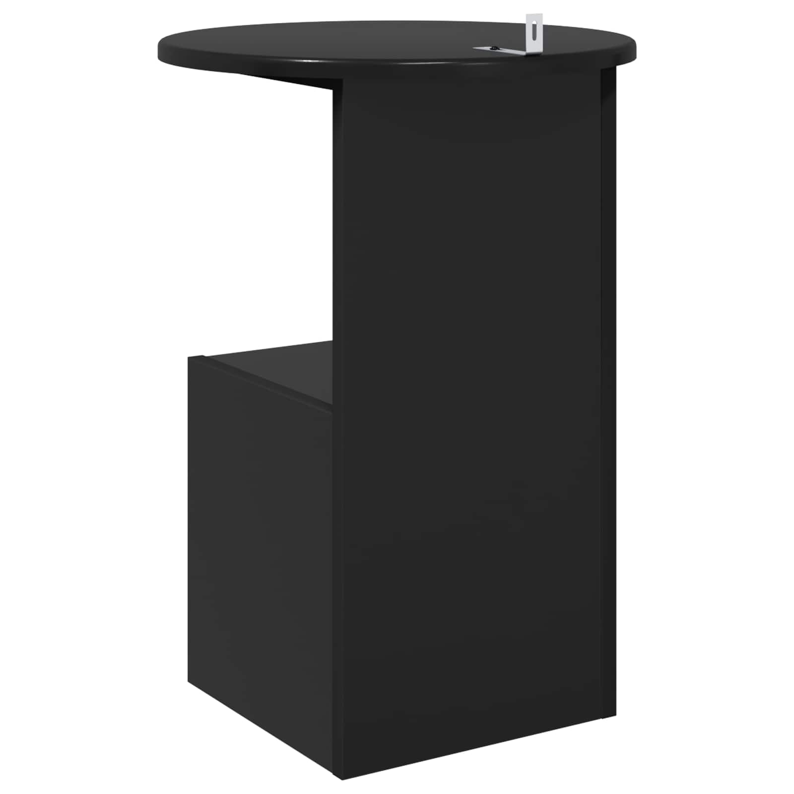 Beistelltisch Schwarz Eichen-Optik Ø 39,5 x 55 cm Holzwerkstoff
