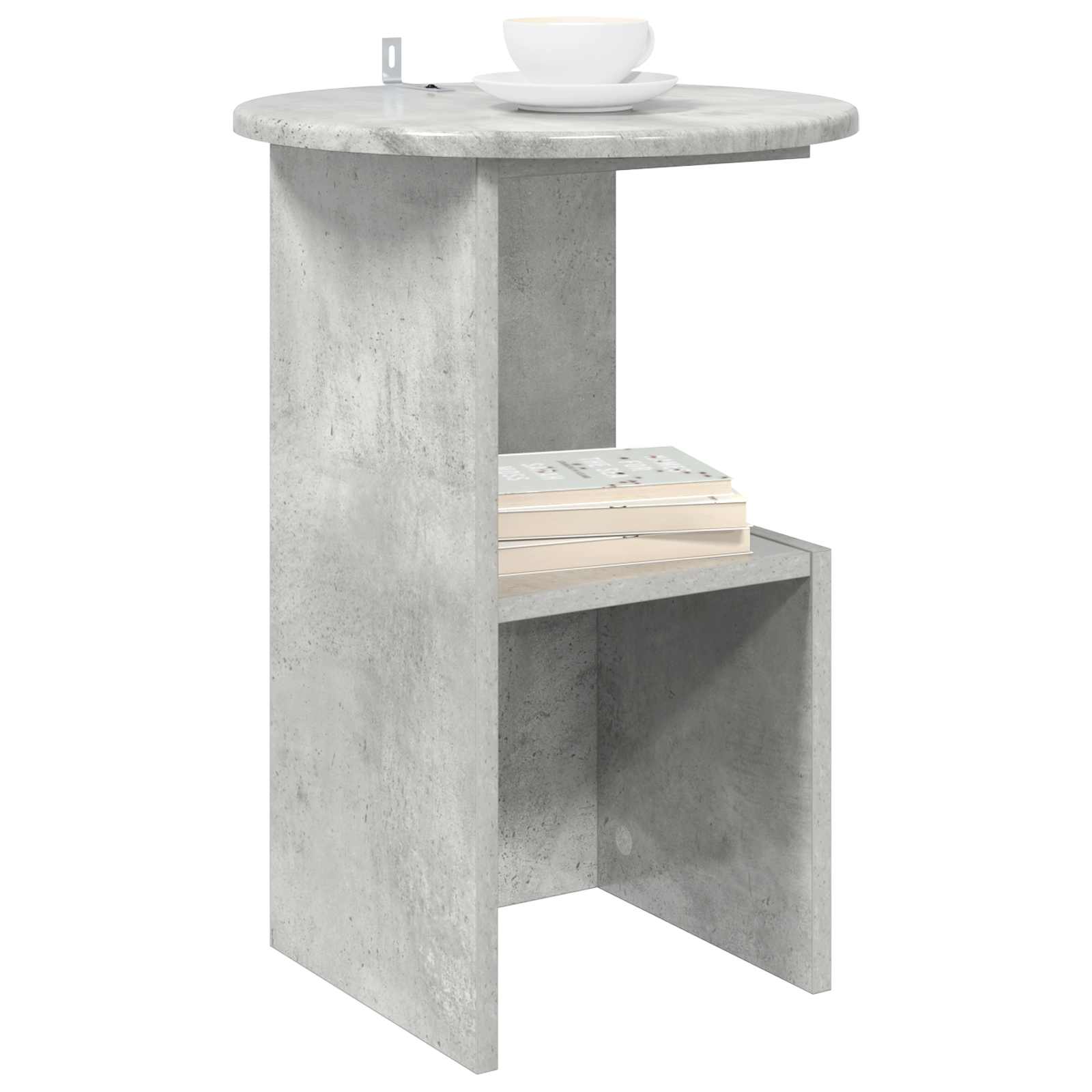 Beistelltisch Betongrau Ø 39,5 x 55 cm Holzwerkstoff