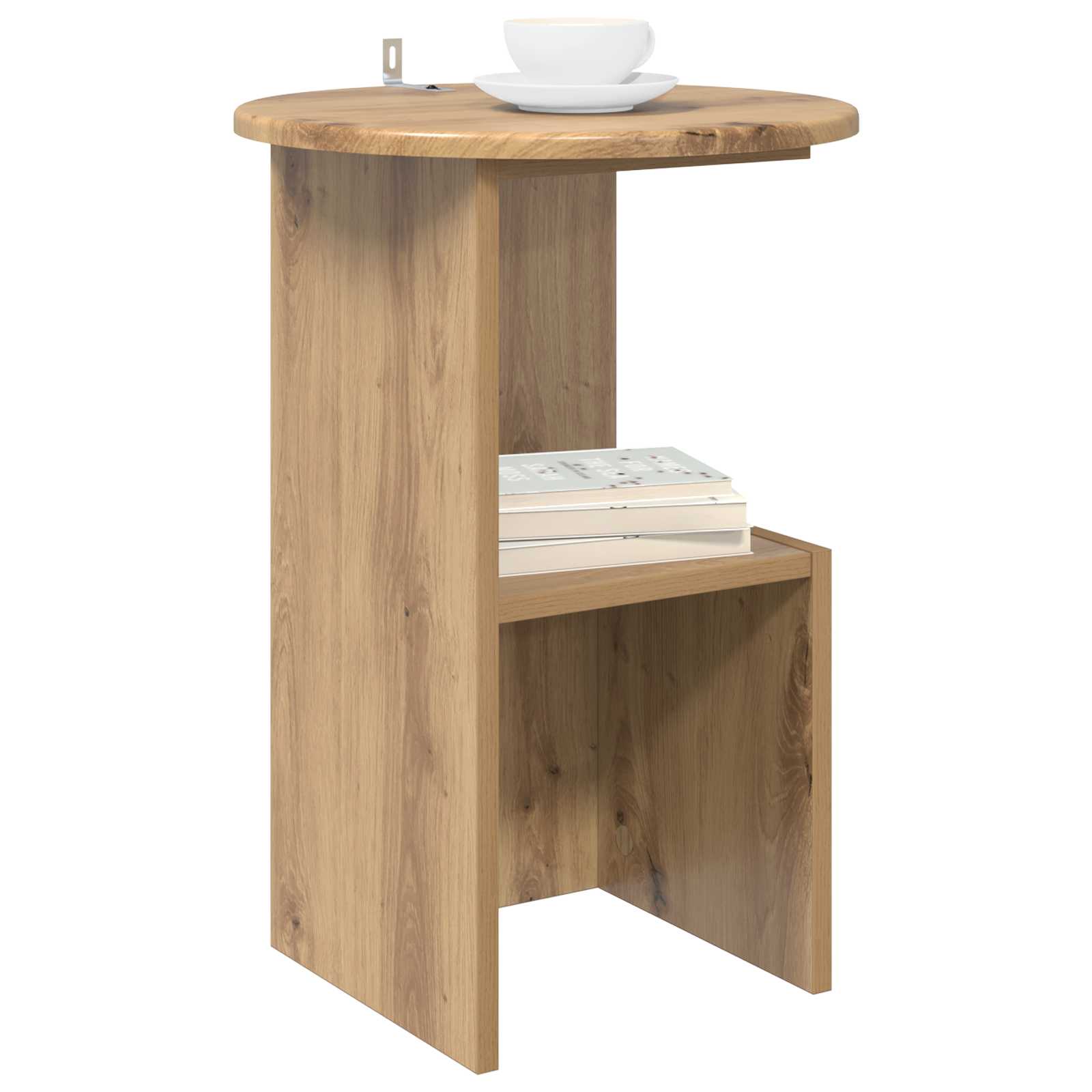 Beistelltisch Artisan-Eiche Ø 39,5 x 55 cm Holzwerkstoff
