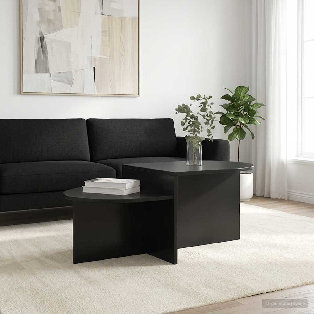 Couchtisch Schwarz Eichen-Optik 100 x 50 x 40 cm Holzwerkstoff