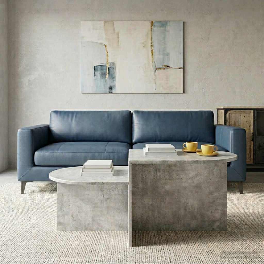 Couchtisch Betongrau 100 x 50 x 40 cm Holzwerkstoff