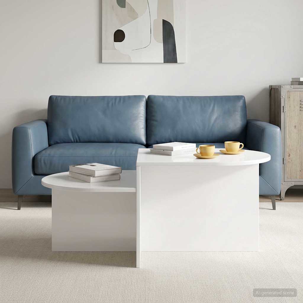 Couchtisch Hochglanz Weiß 100 x 50 x 40 cm Holzwerkstoff