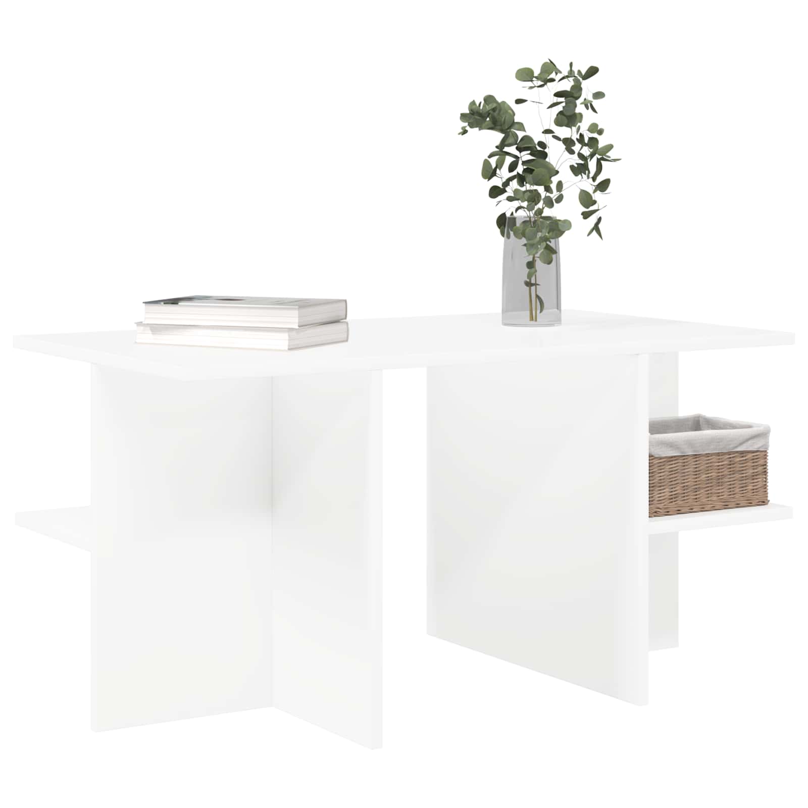 Couchtisch Weiß 87 x 50 x 45 cm Holzwerkstoff