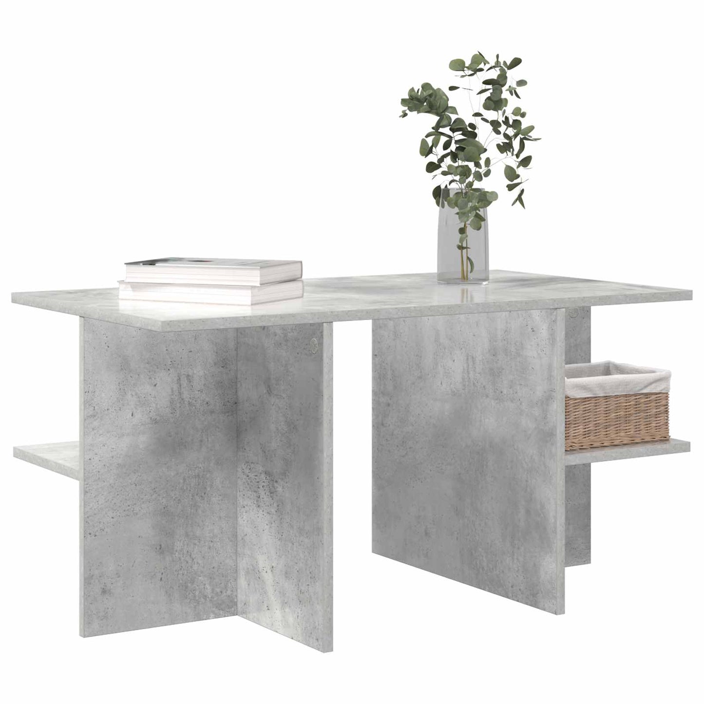Couchtisch Betongrau 87 x 50 x 45 cm Holzwerkstoff