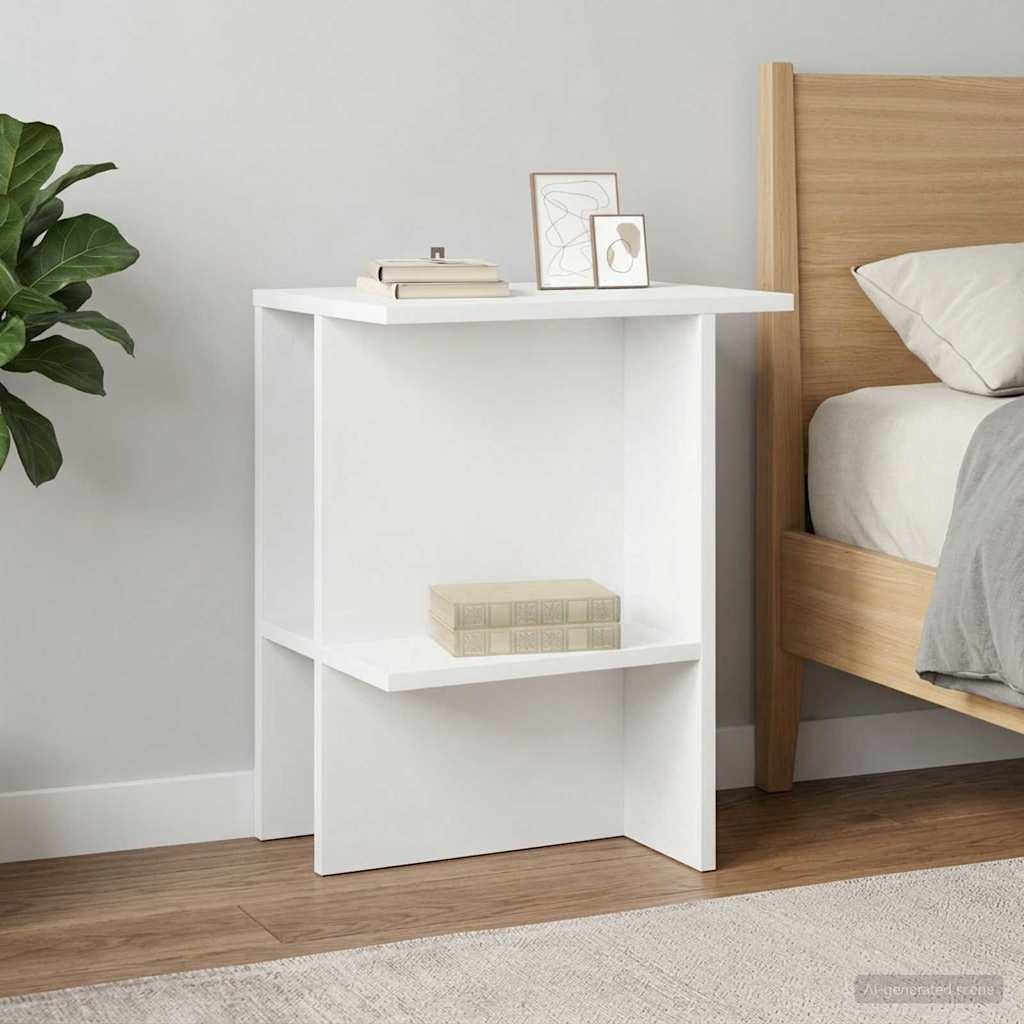 Couchtisch 2 stk. Weiß 40 x 30 x 49 cm Holzwerkstoff