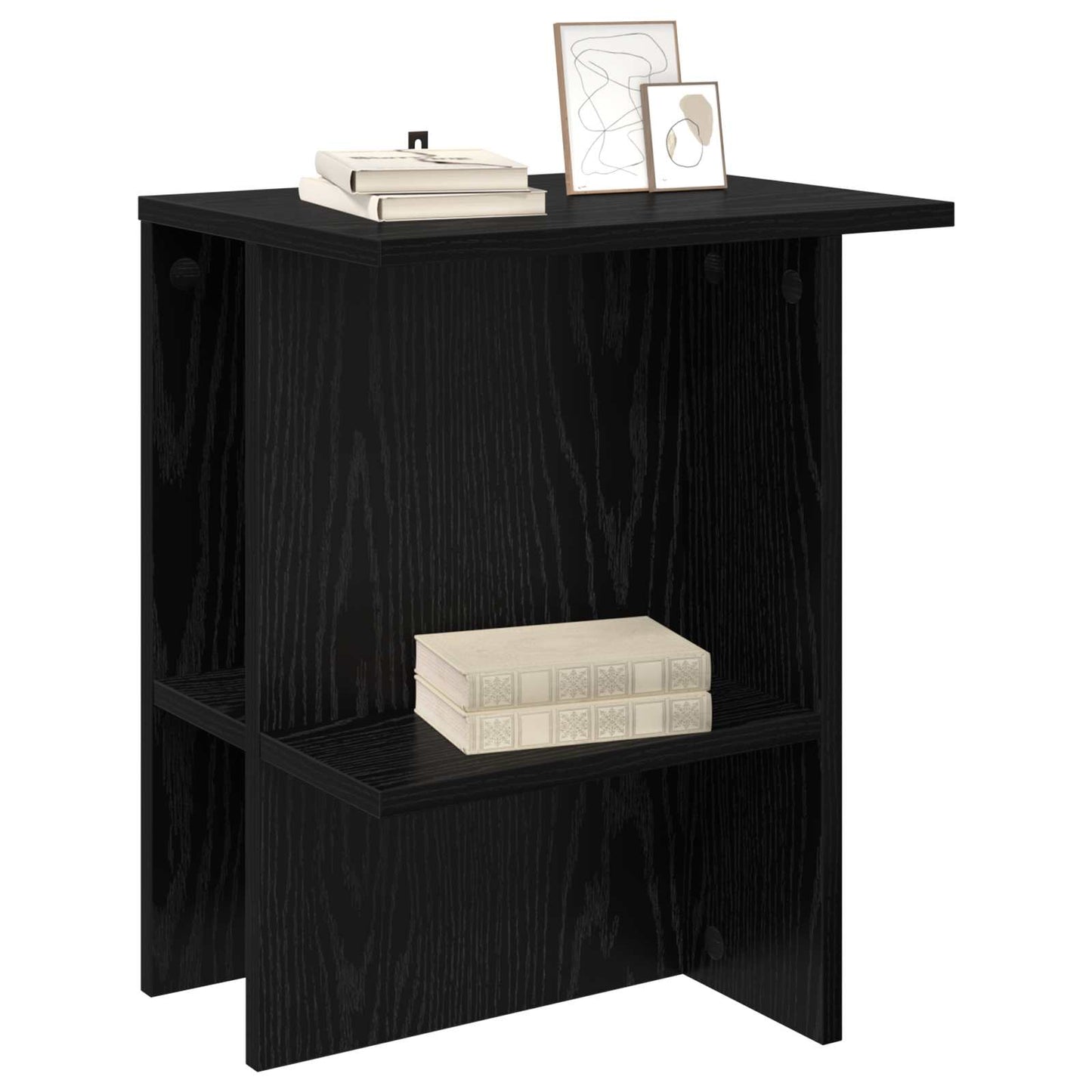 Couchtisch 2 stk. Schwarz Eichen-Optik 40 x 30 x 49 cm