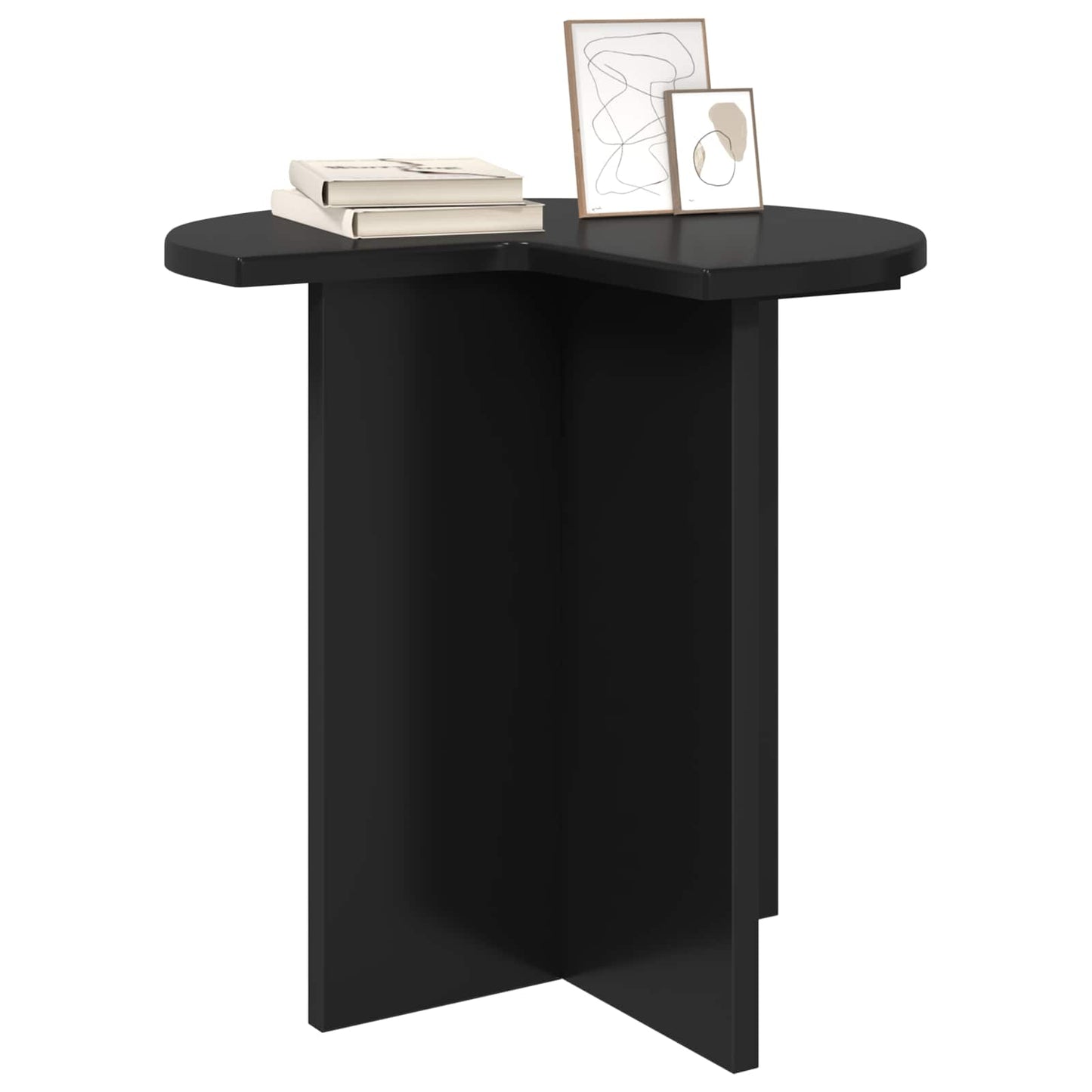 Beistelltisch 2 Stk. Schwarz Eichen-Optik Ø 39 x 38 cm