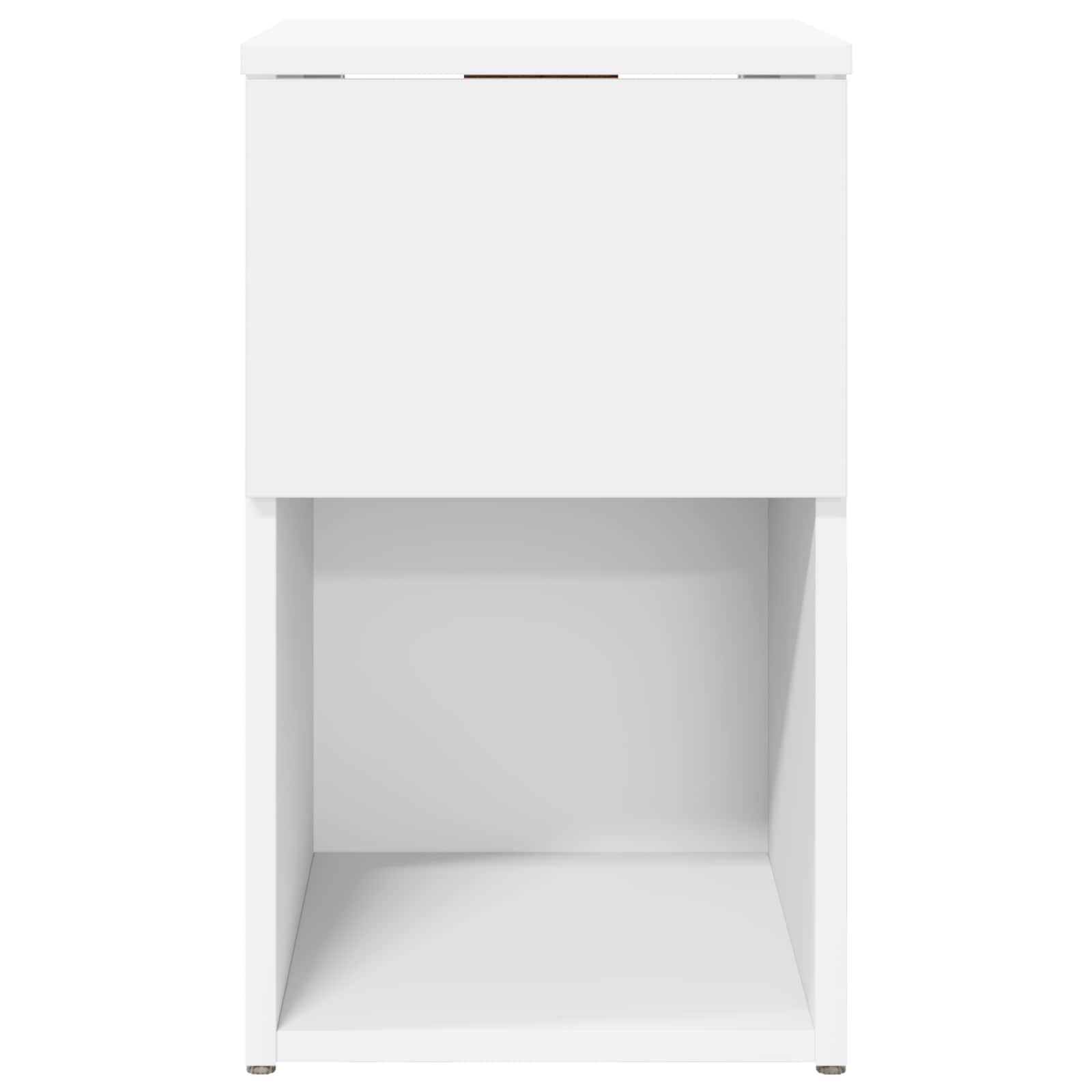 Bettschrank 2 Stk. Weiß 29 x 31,5 x 49 cm Holzwerkstoff