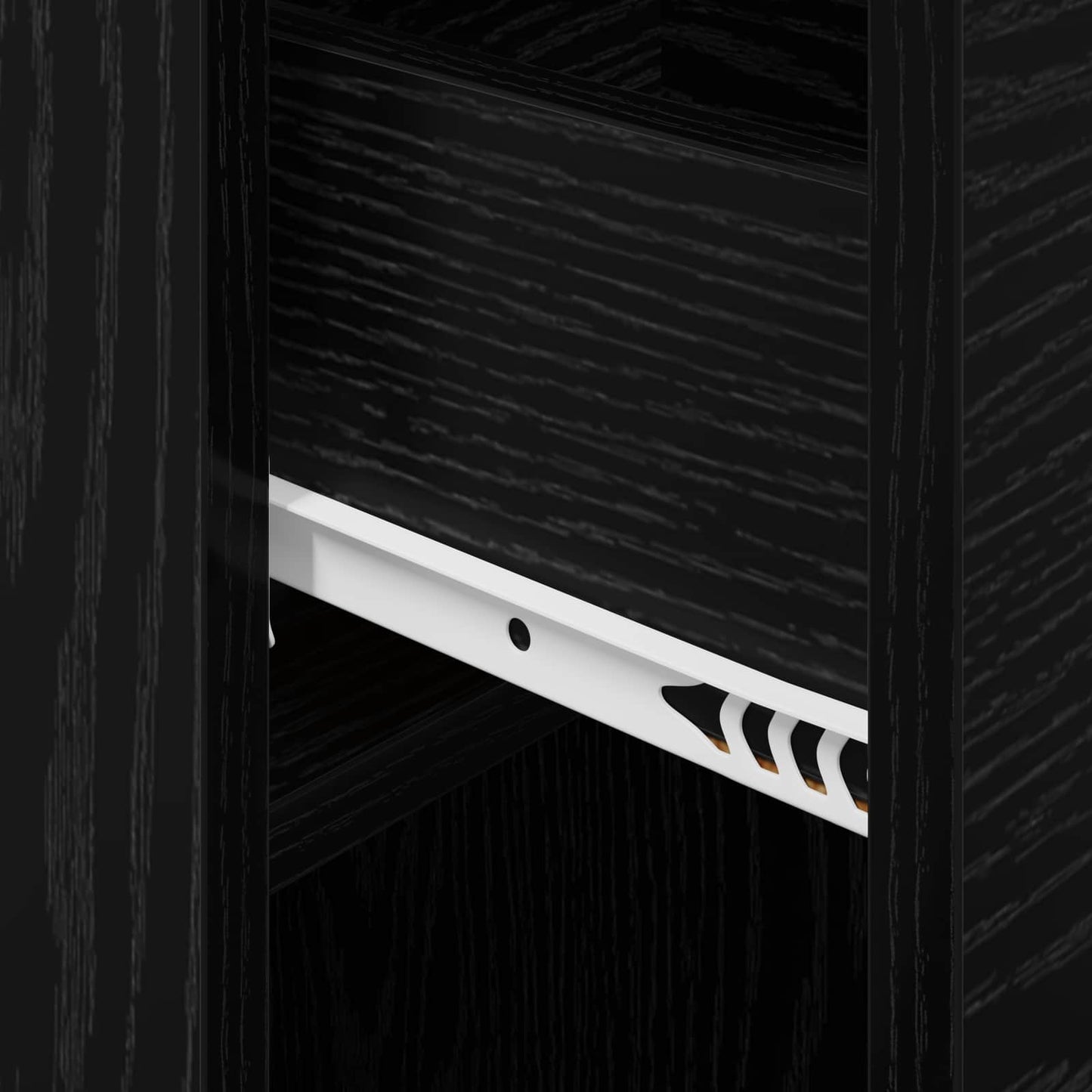Bettschrank 2 Stk. Schwarz Eichen-Optik 29 x 31,5 x 49 cm