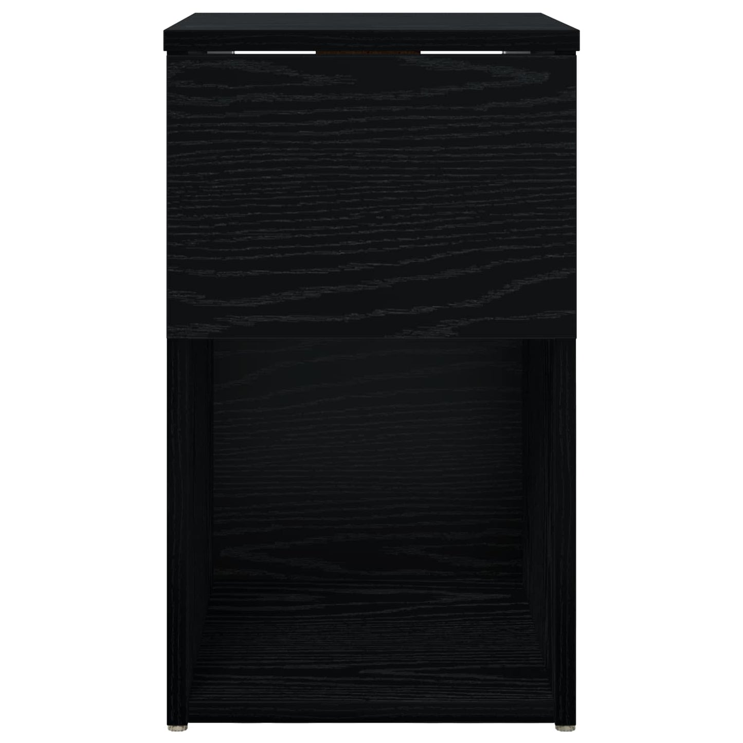 Bettschrank 2 Stk. Schwarz Eichen-Optik 29 x 31,5 x 49 cm