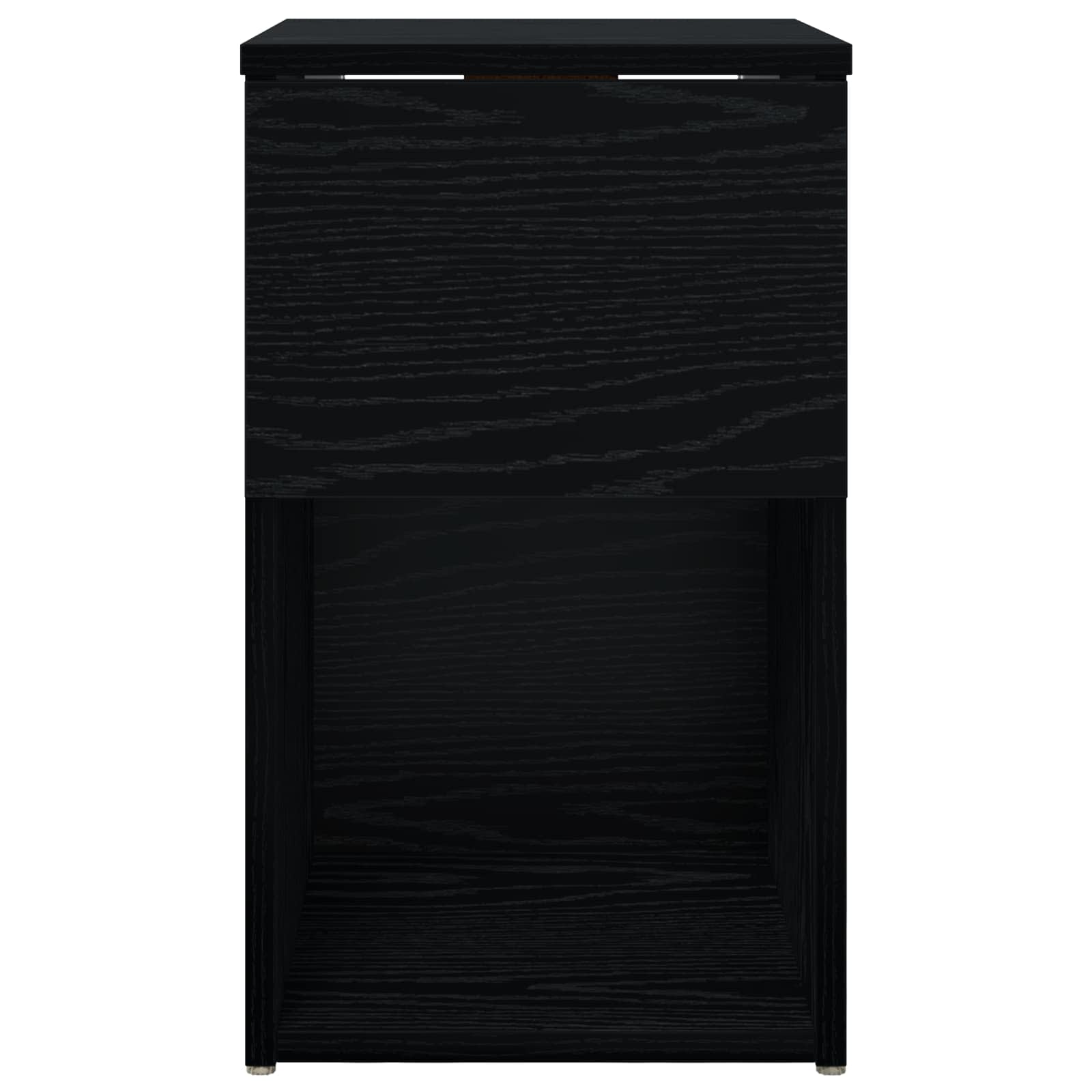 Bettschrank 2 Stk. Schwarz Eichen-Optik 29 x 31,5 x 49 cm