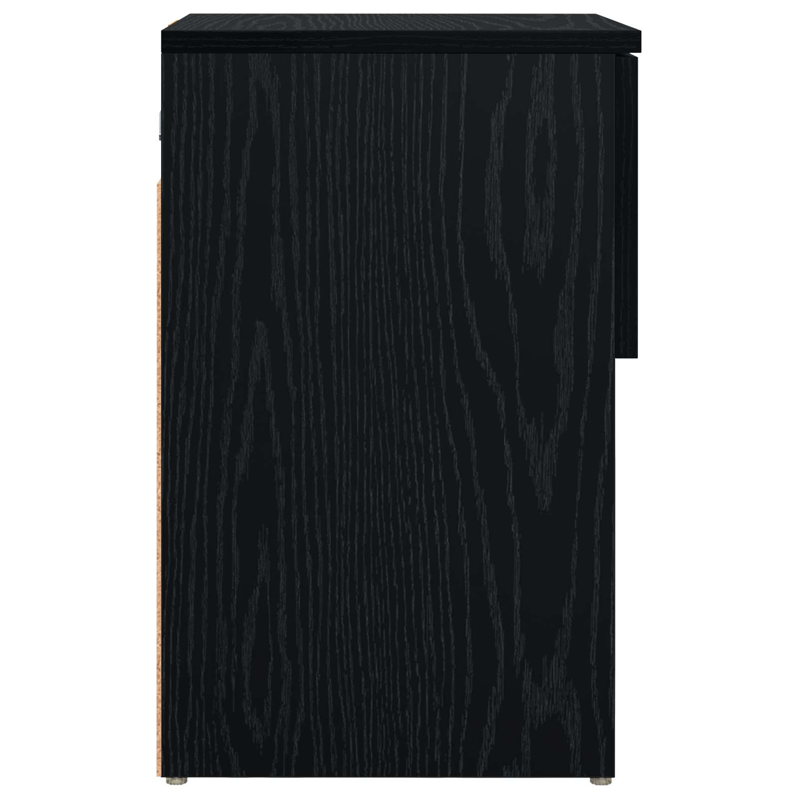Bettschrank 2 Stk. Schwarz Eichen-Optik 29 x 31,5 x 49 cm