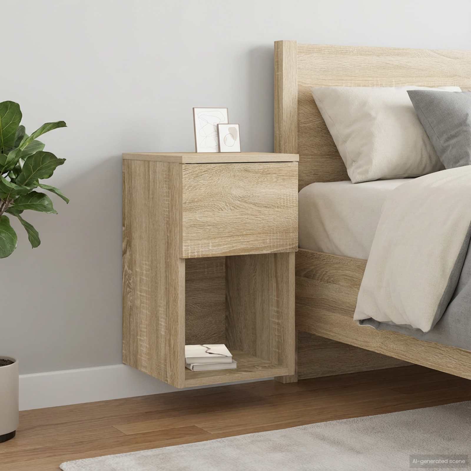 Bettschrank Sonoma-Eiche 29 x 31,5 x 49 cm Holzwerkstoff