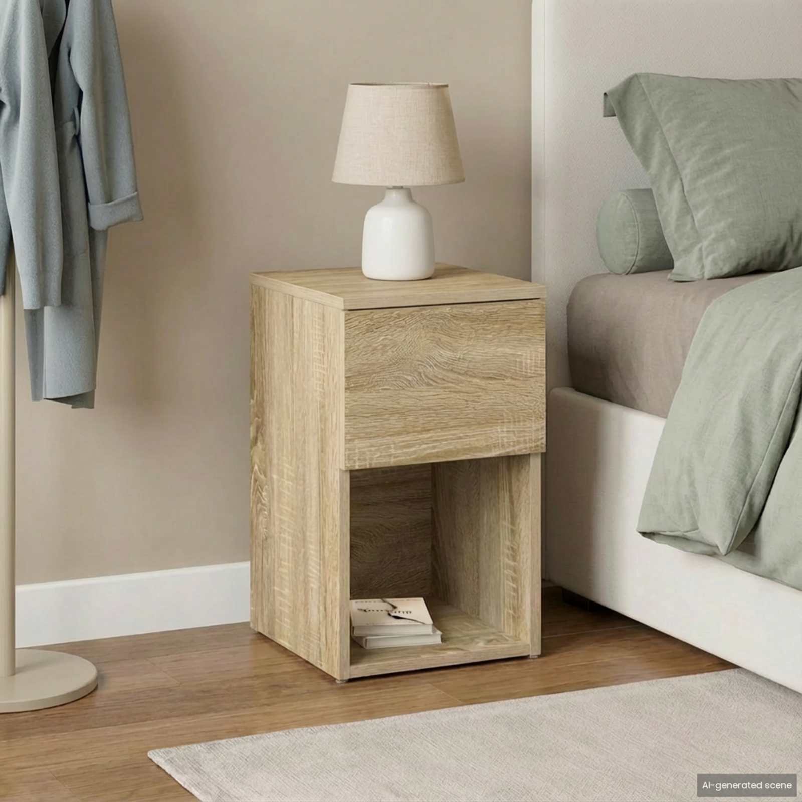 Bettschrank Sonoma-Eiche 29 x 31,5 x 49 cm Holzwerkstoff