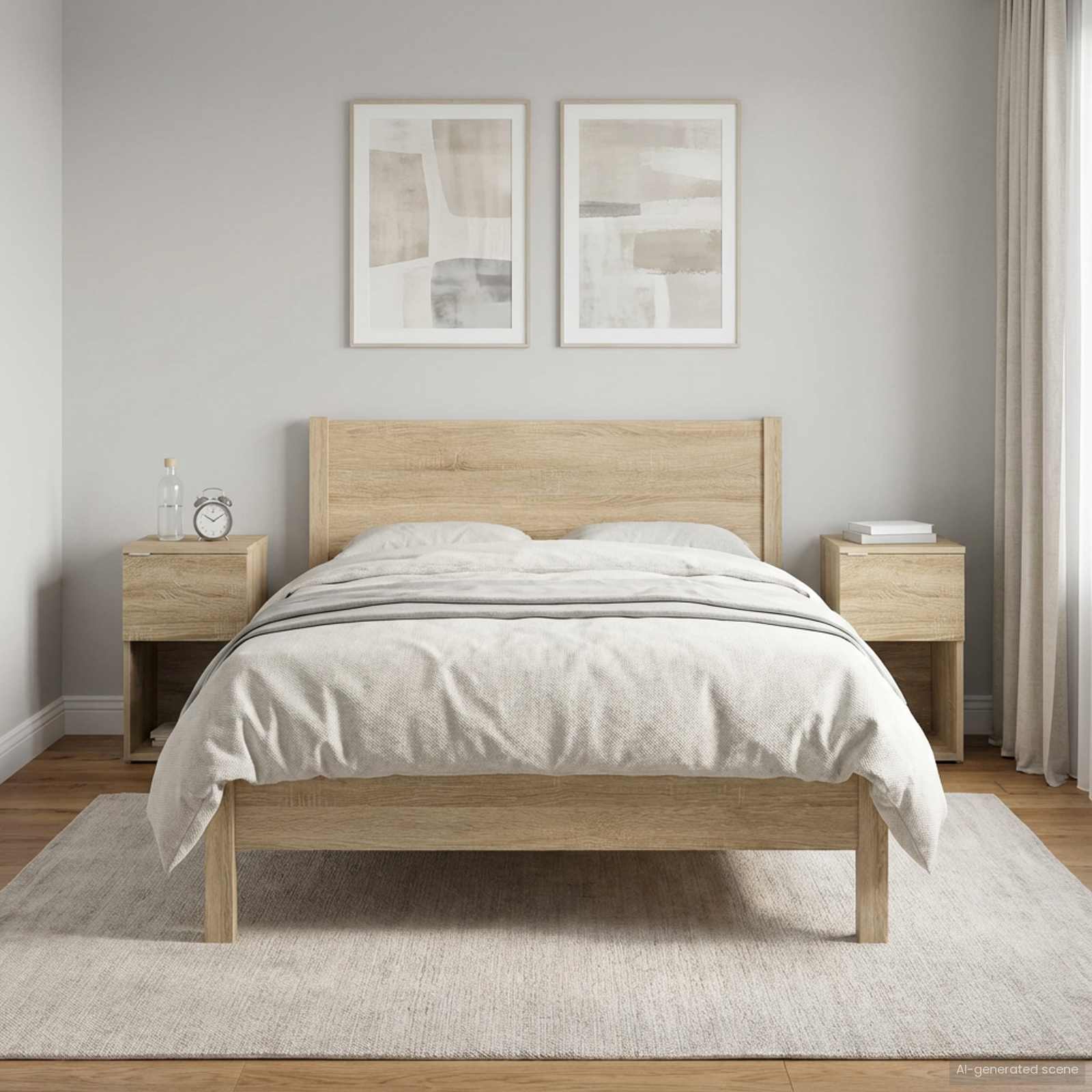 Bettschrank 2 Stk. Sonoma-Eiche 29 x 31,5 x 49 cm Holzwerkstoff