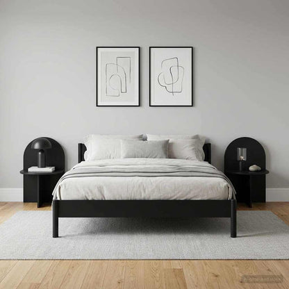 Nachttisch 2 stk. Schwarze Eiche 48 x 49 x 65 cm Holzwerkstoff