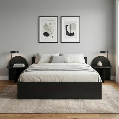 Nachttisch 2 stk. Schwarze Eiche 40 x 35,5 x 45,5 cm