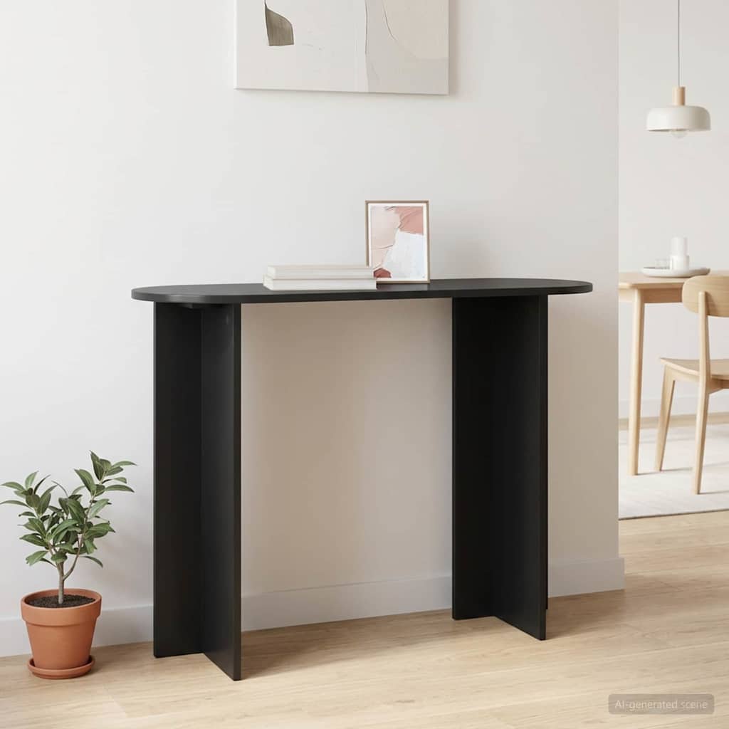 Konsolentisch Schwarz Eichen-Optik 100 x 39,5 x 75 cm