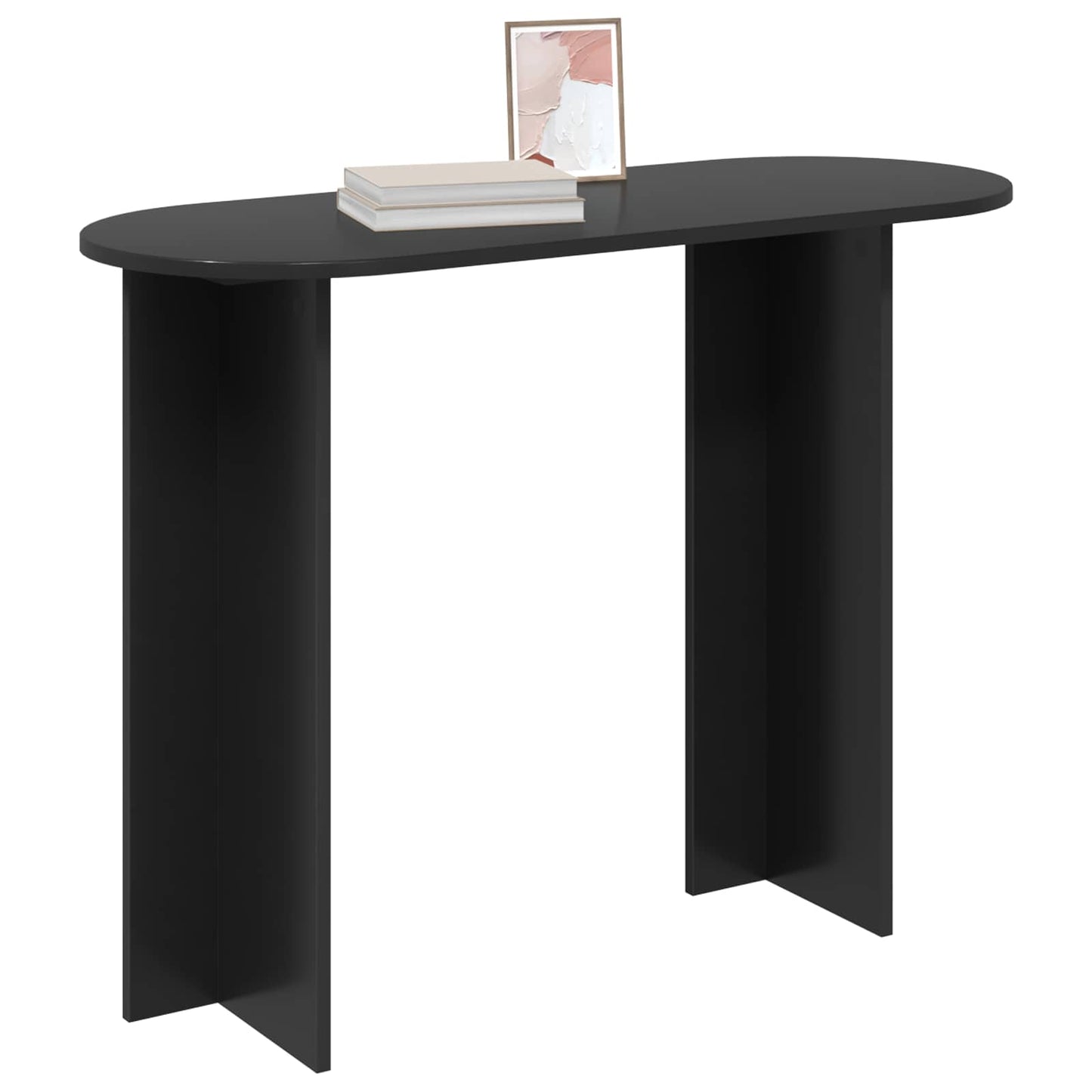 Konsolentisch Schwarz Eichen-Optik 100 x 39,5 x 75 cm