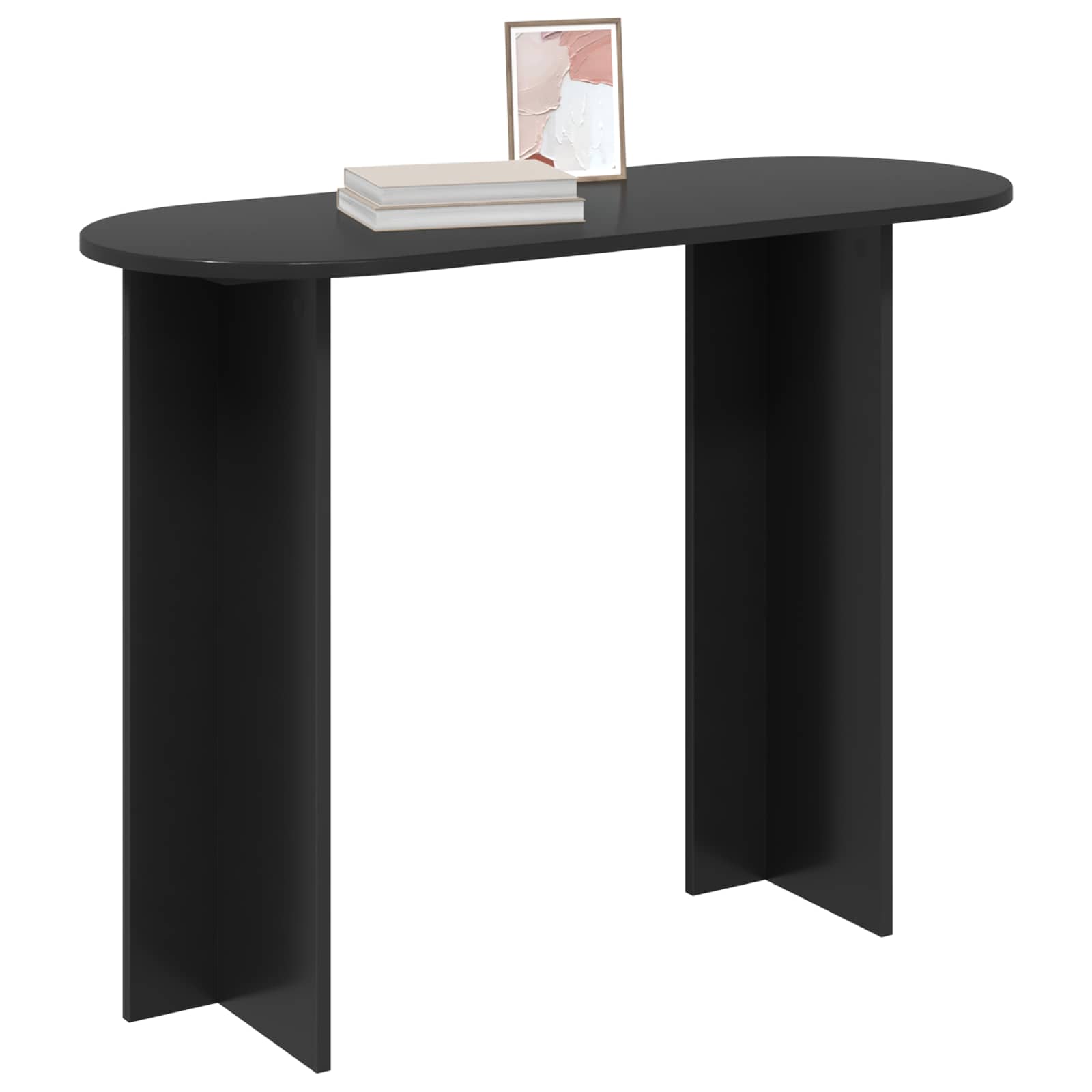 Konsolentisch Schwarz Eichen-Optik 100 x 39,5 x 75 cm
