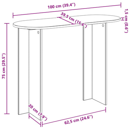 Konsolentisch Artisan-Eiche 100 x 39,5 x 75 cm Holzwerkstoff