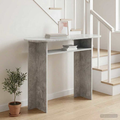 Konsolentisch Betongrau 100 x 39,5 x 75 cm Holzwerkstoff