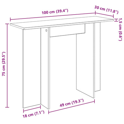 Konsolentisch Weiß 100 x 30 x 75 cm Holzwerkstoff