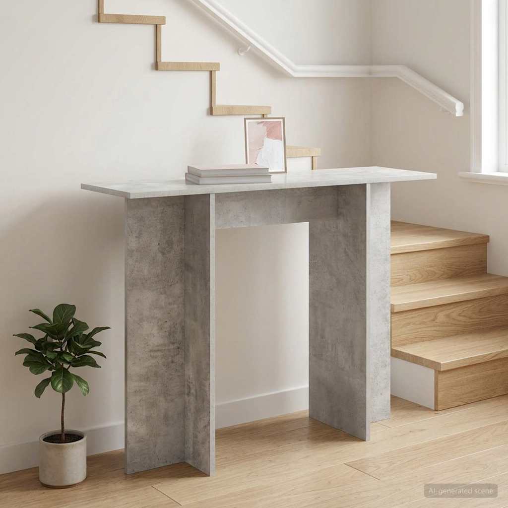 Konsolentisch Betongrau 100 x 30 x 75 cm Holzwerkstoff