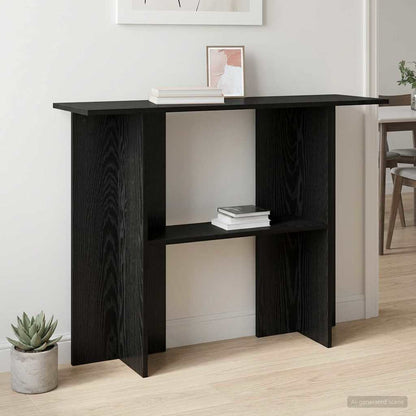 Konsolentisch Schwarz Eichen-Optik 100 x 30 x 75 cm