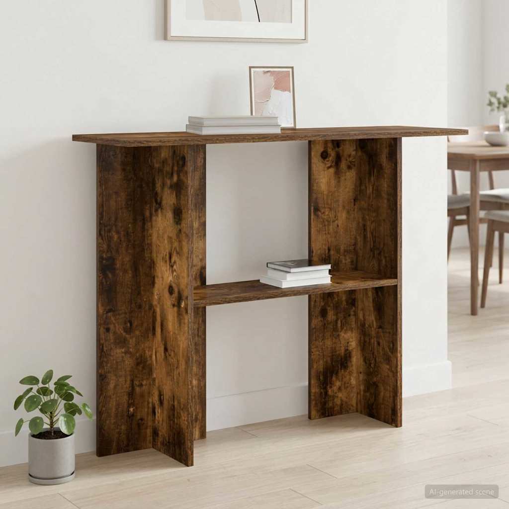 Konsolentisch Räuchereiche 100 x 30 x 75 cm Holzwerkstoff