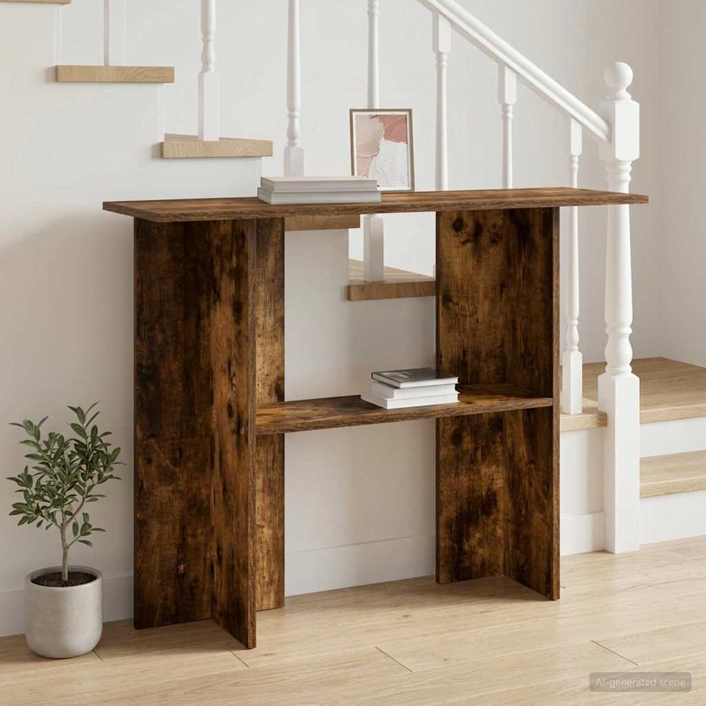 Konsolentisch Räuchereiche 100 x 30 x 75 cm Holzwerkstoff