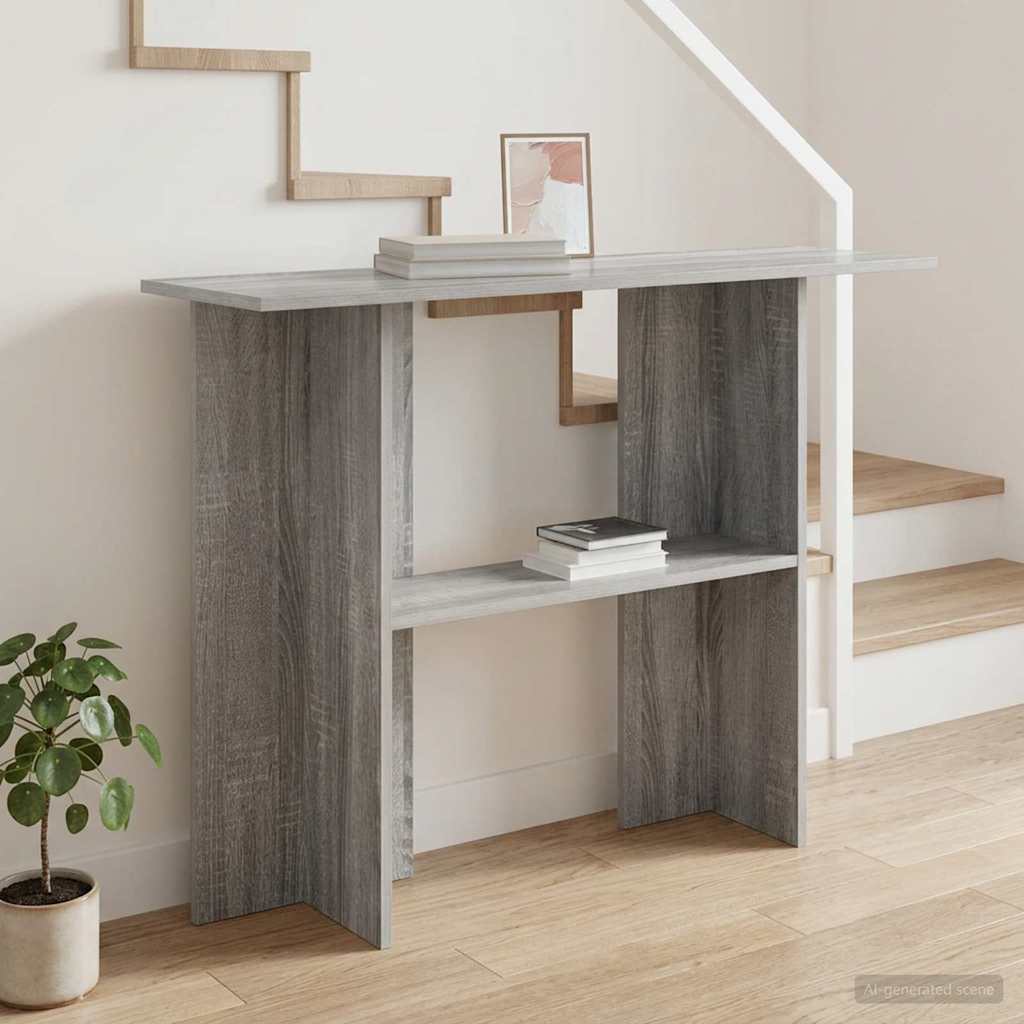 Konsolentisch Sonoma-Grau 100 x 30 x 75 cm Holzwerkstoff
